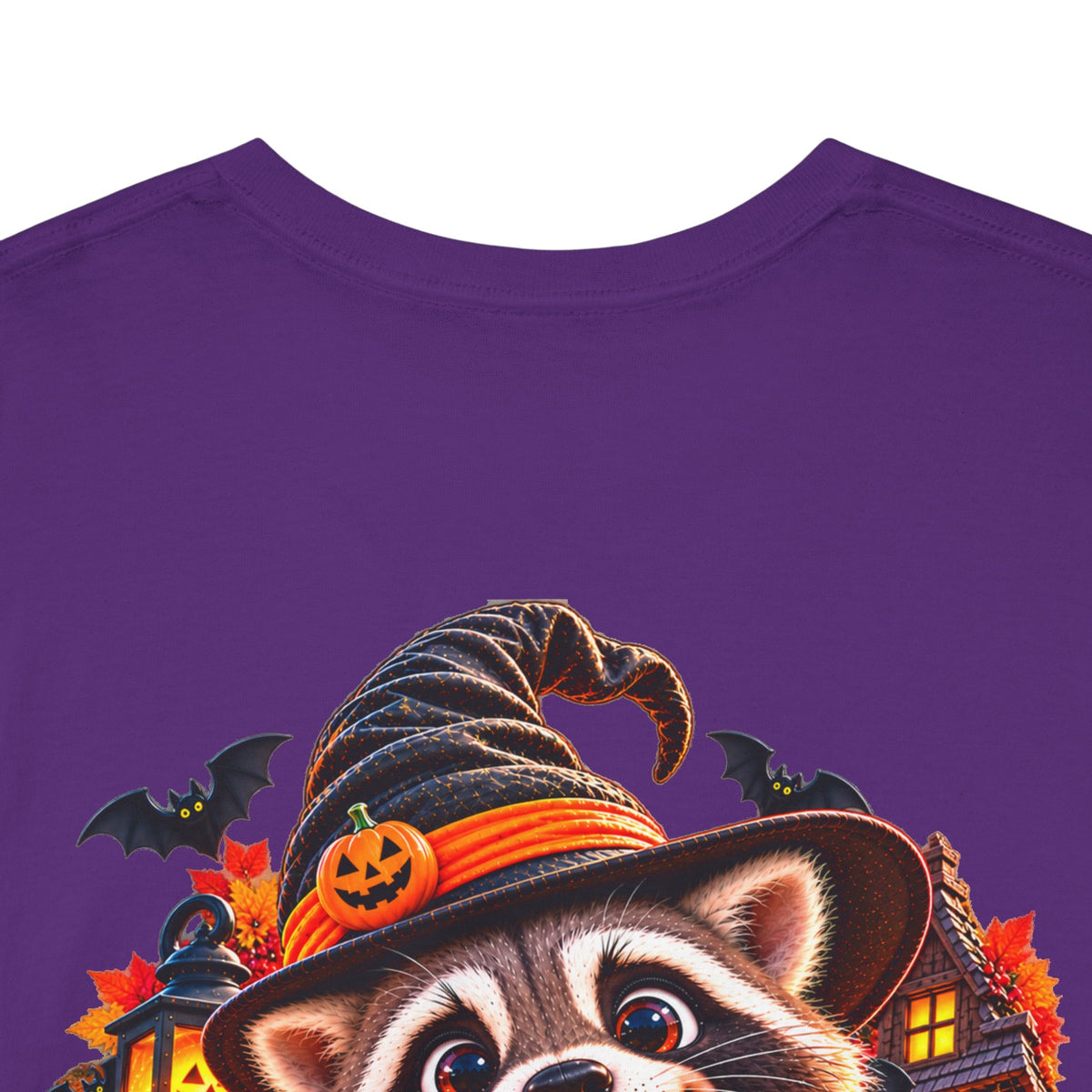 Halloween Raccoon Tee — Cute Jack-o'-Lantern "Happy Halloween" Shirt