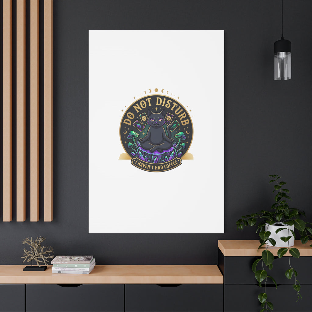 Do Not Disturb Cat Meditation Matte Canvas | witchy, goblincore