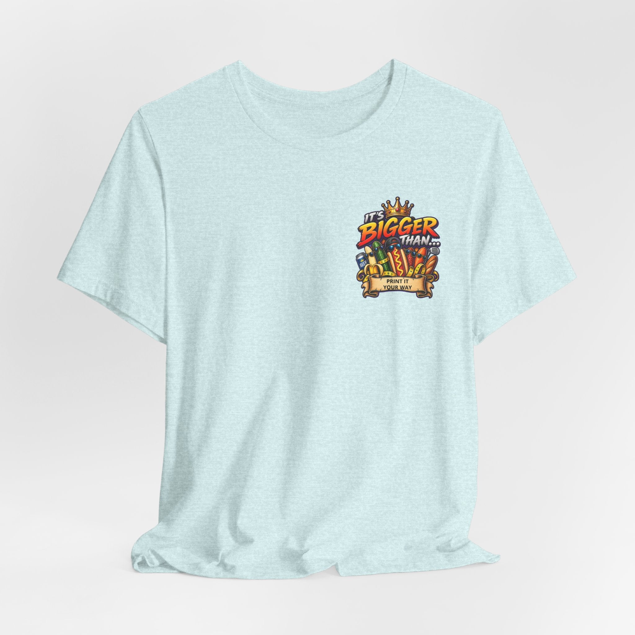 T-Shirt — "It's Bigger Than..." Retro Hot Dog & Snacks Graphic Tee