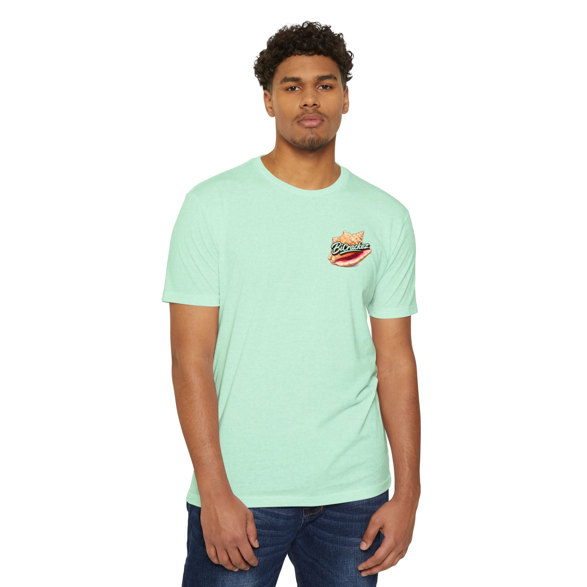 Conch Joke T-Shirt — Retro Beach Photo Tee with "That's a big conch" Graphic