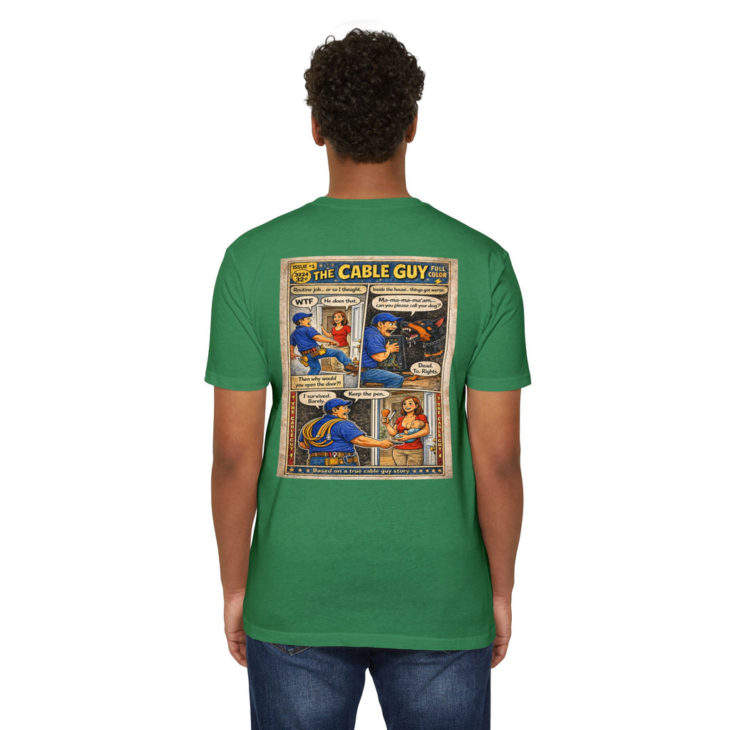 Cable Guy Comic T-Shirt — Funny Retro Pop Art Tee