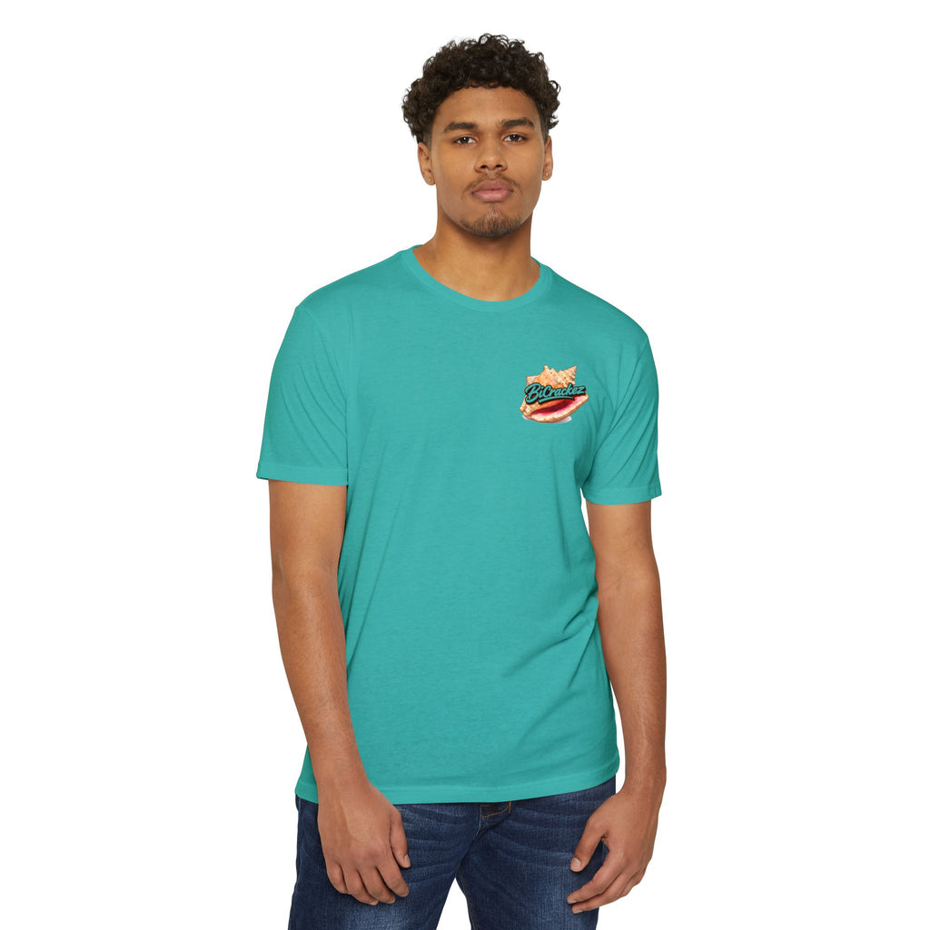 Conch Joke T-Shirt — Retro Beach Photo Tee with "That's a big conch" Graphic