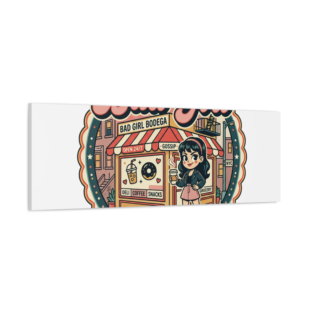 Bad Girl Bodega Canvas Print | Bodega, NYC, Y2K Corner Store Art