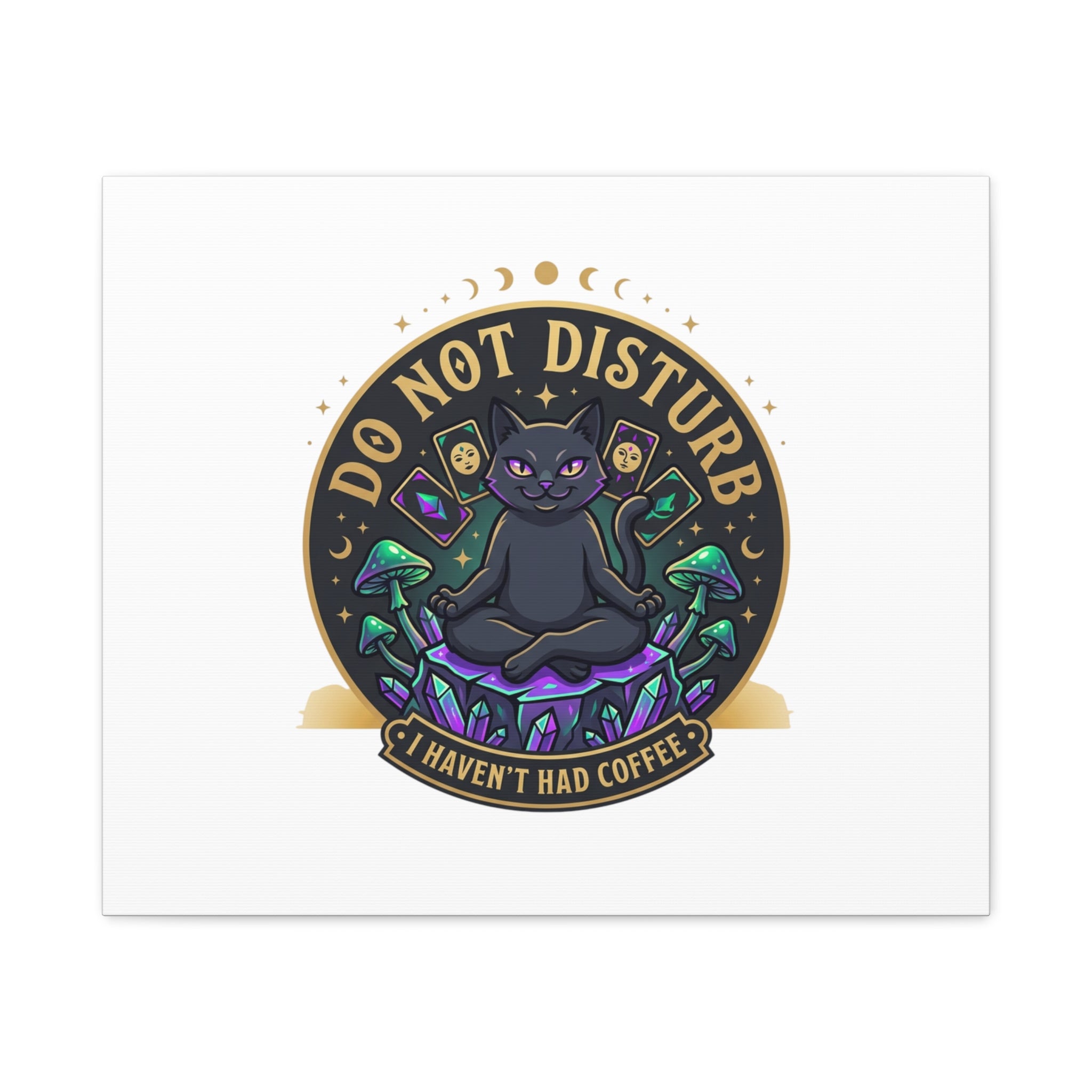 Do Not Disturb Cat Meditation Matte Canvas | witchy, goblincore