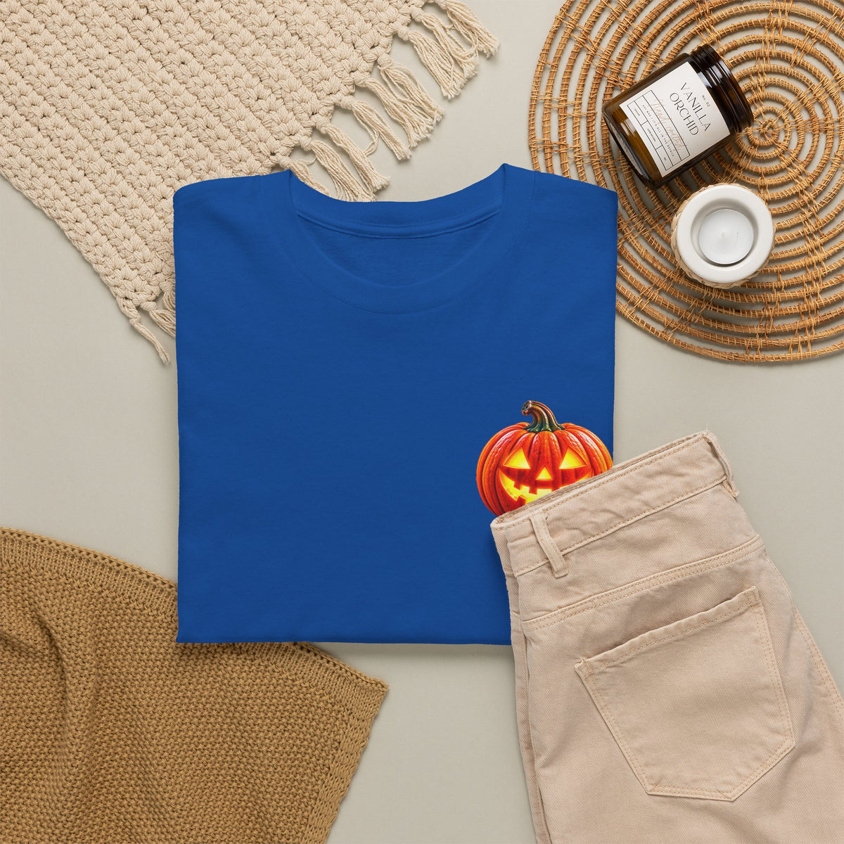 Halloween Raccoon Tee — Cute Jack-o'-Lantern "Happy Halloween" Shirt