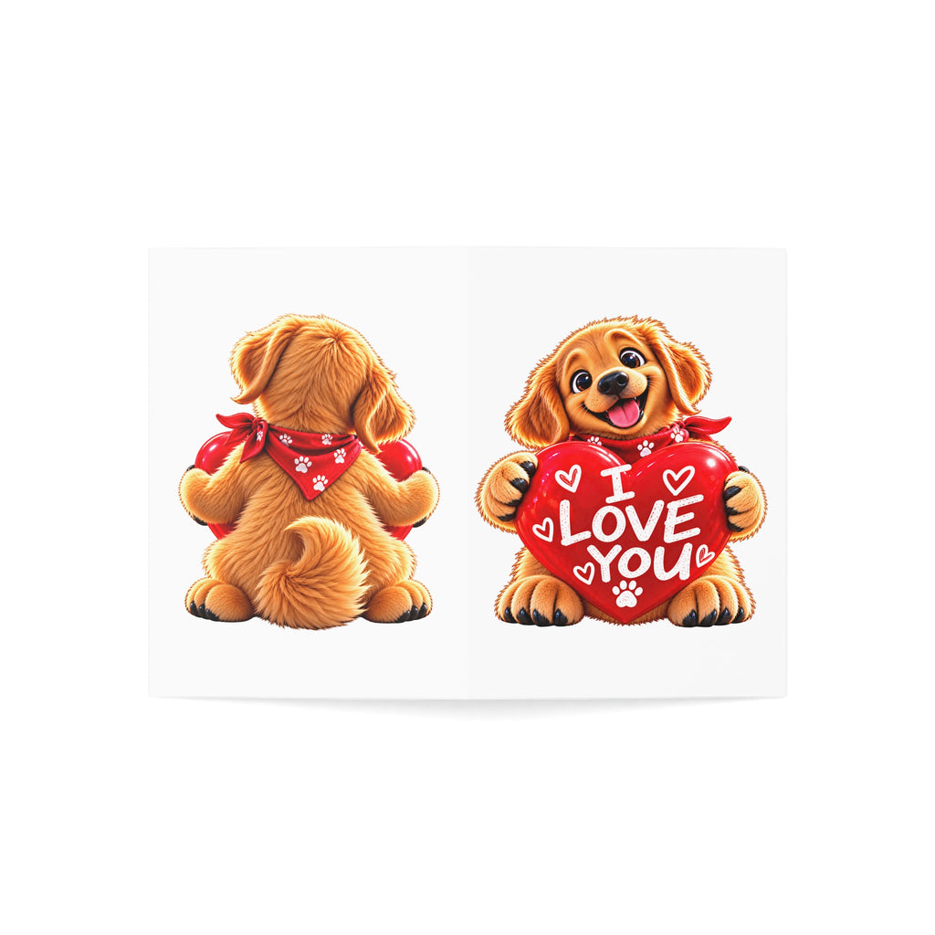 I Love You Golden Retriever Greeting Card – Say It Your Way ❤️🐾