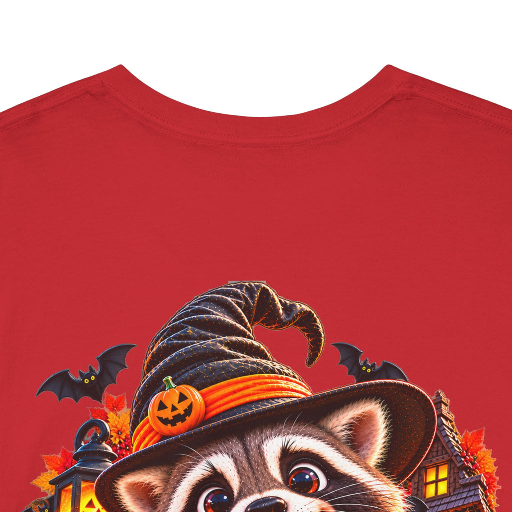 Halloween Raccoon Tee — Cute Jack-o'-Lantern "Happy Halloween" Shirt
