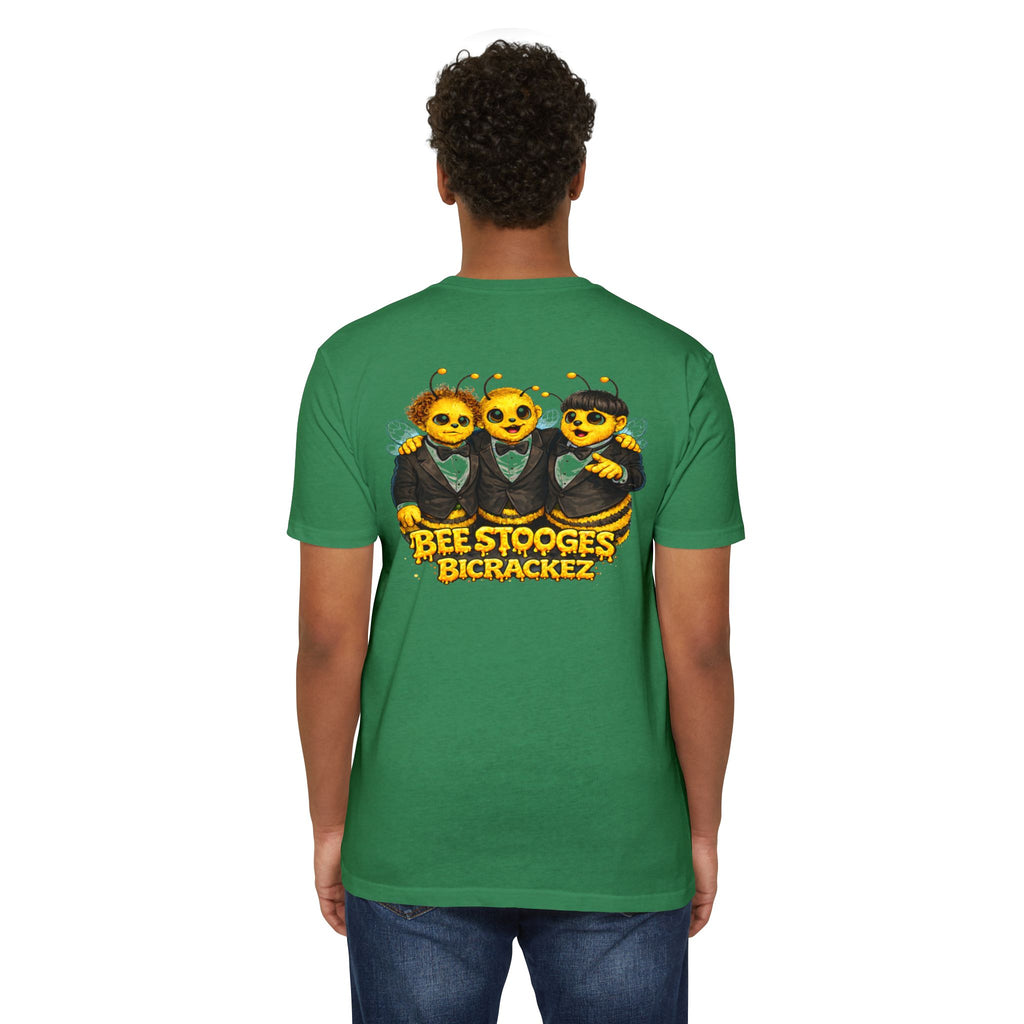 Bee Stooges Graphic T-Shirt — Bee Costume Trio "Bee Crackez" Vintage Band Tee