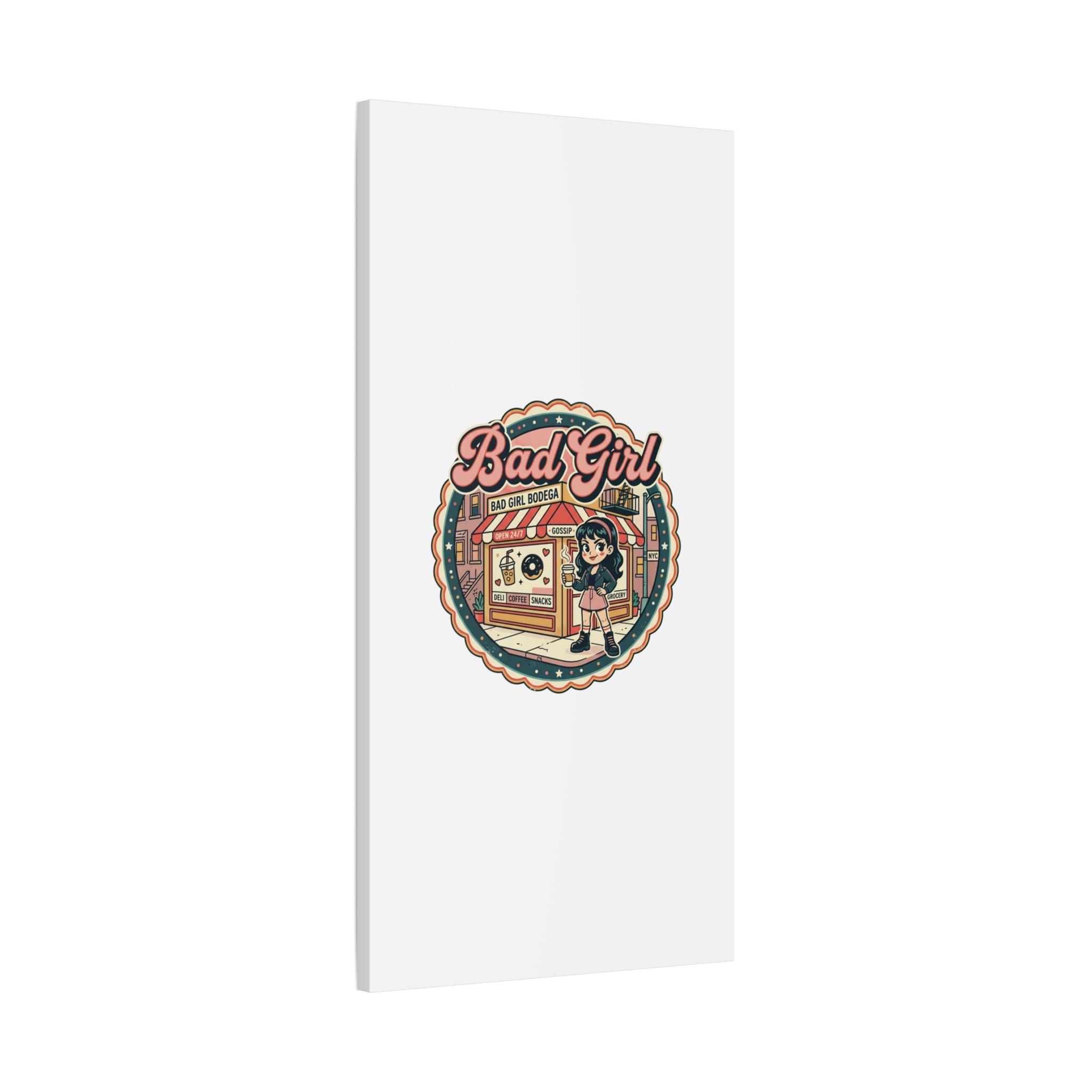 Bad Girl Bodega Canvas Print | Bodega, NYC, Y2K Corner Store Art