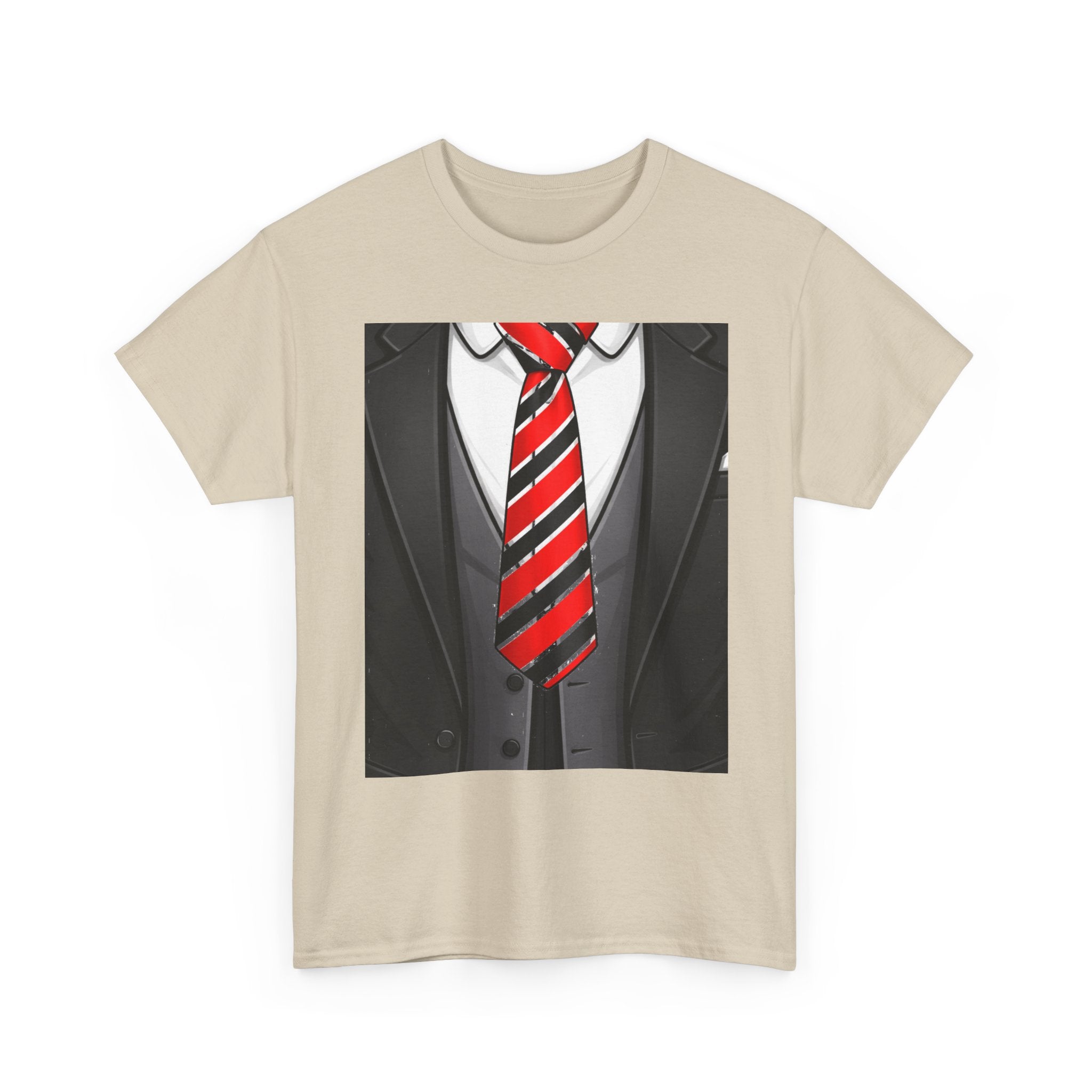 Suit & Red Striped Tie Graphic Tee