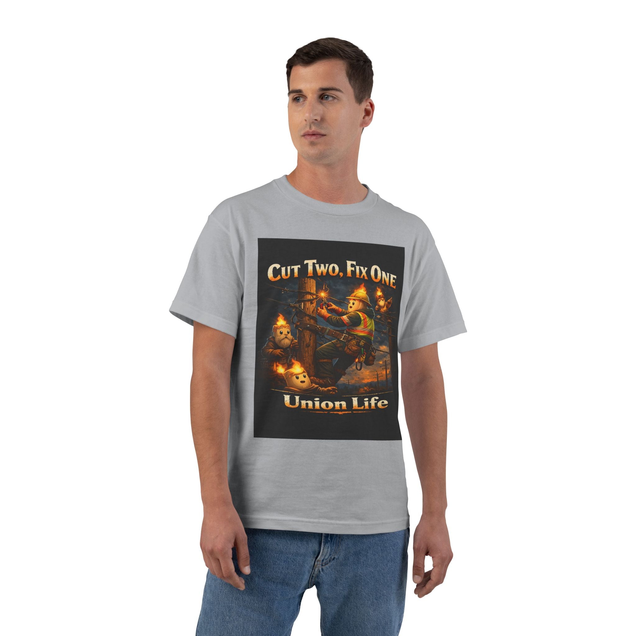 Union Life T-Shirt – "Cut Two, Fix One" Halloween Pumpkin Mechanics Tee