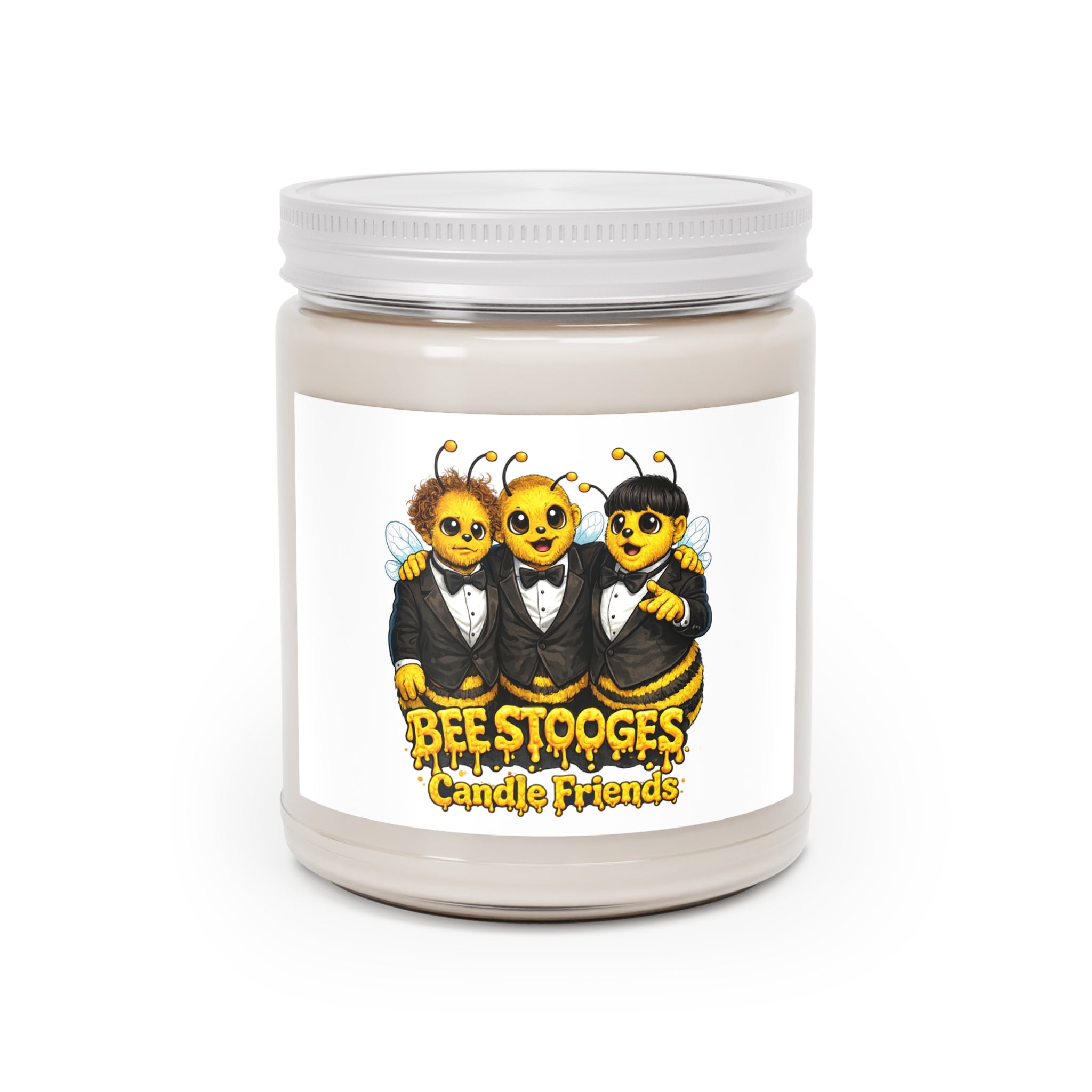 Bee Stooges Scented Soy Candle (9oz) — Novelty Bee Friends Jar Candle