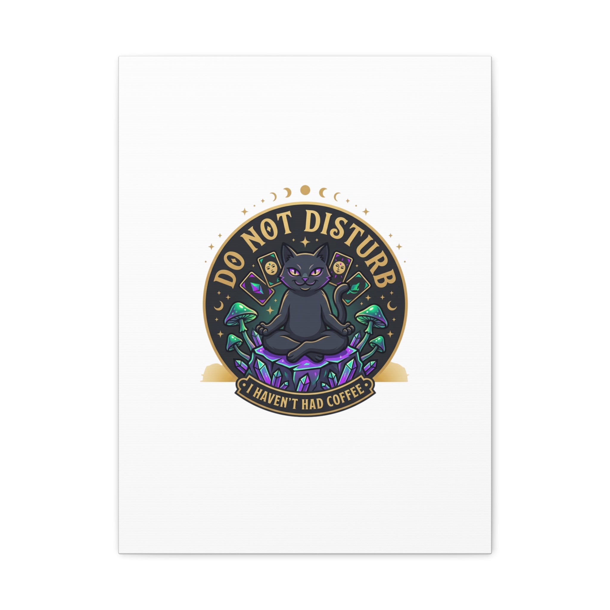Do Not Disturb Cat Meditation Matte Canvas | witchy, goblincore