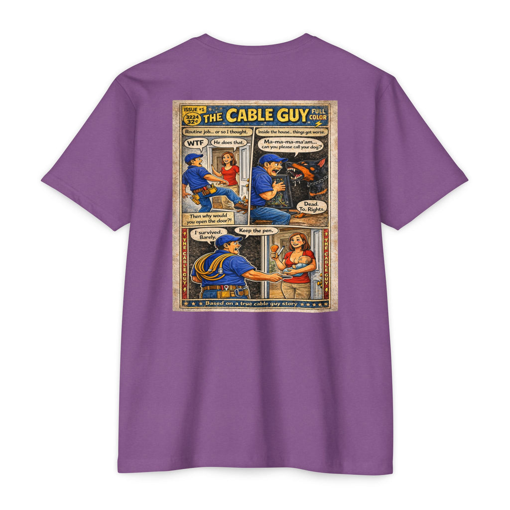 Cable Guy Comic T-Shirt — Funny Retro Pop Art Tee