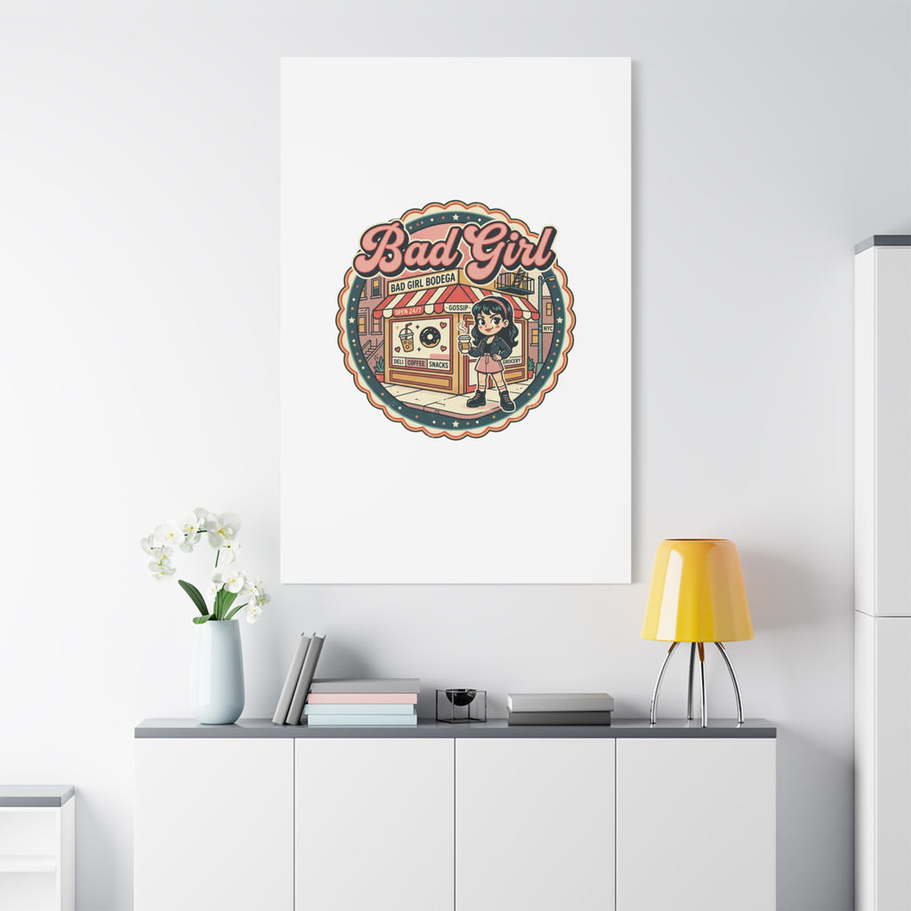 Bad Girl Bodega Canvas Print | Bodega, NYC, Y2K Corner Store Art