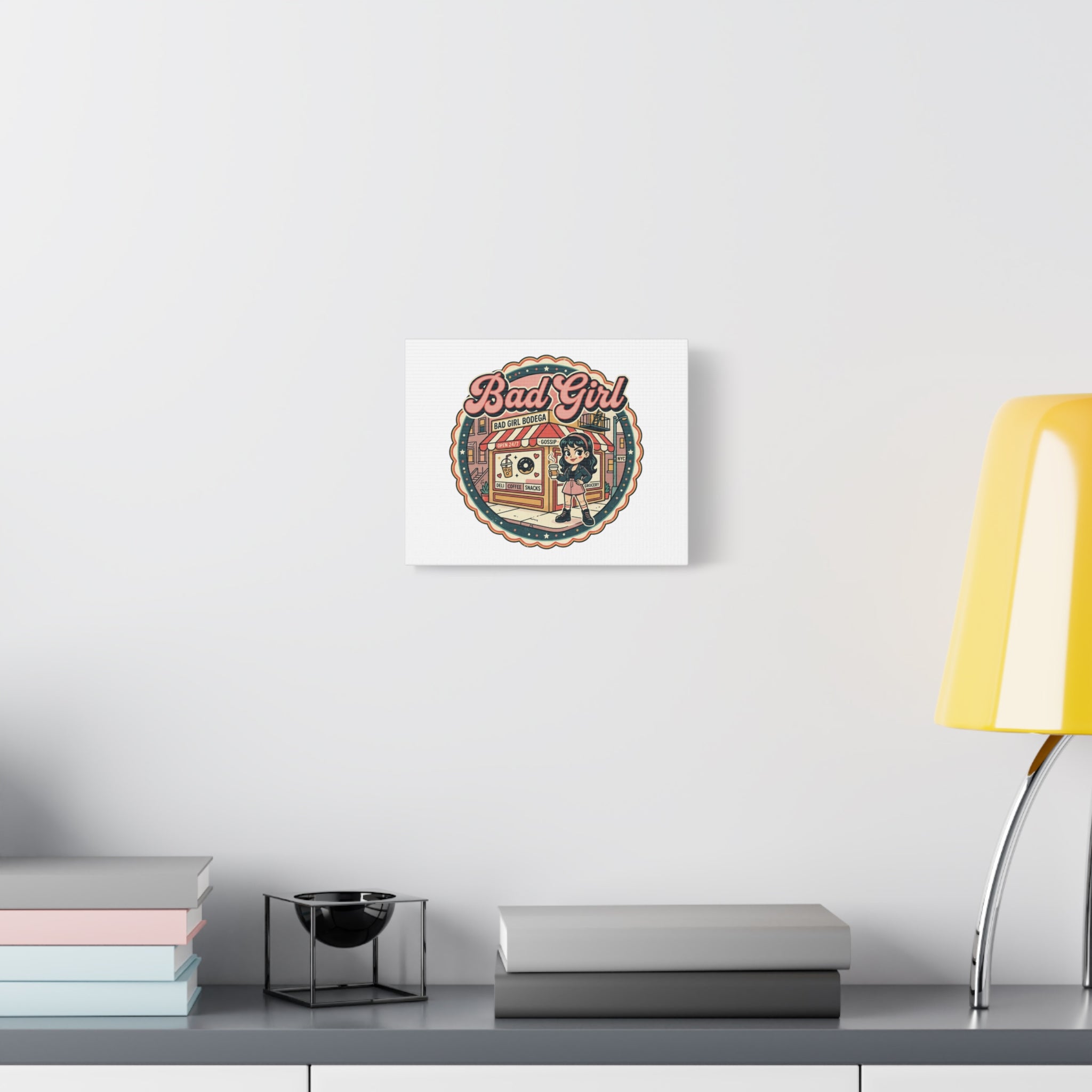 Bad Girl Bodega Canvas Print | Bodega, NYC, Y2K Corner Store Art