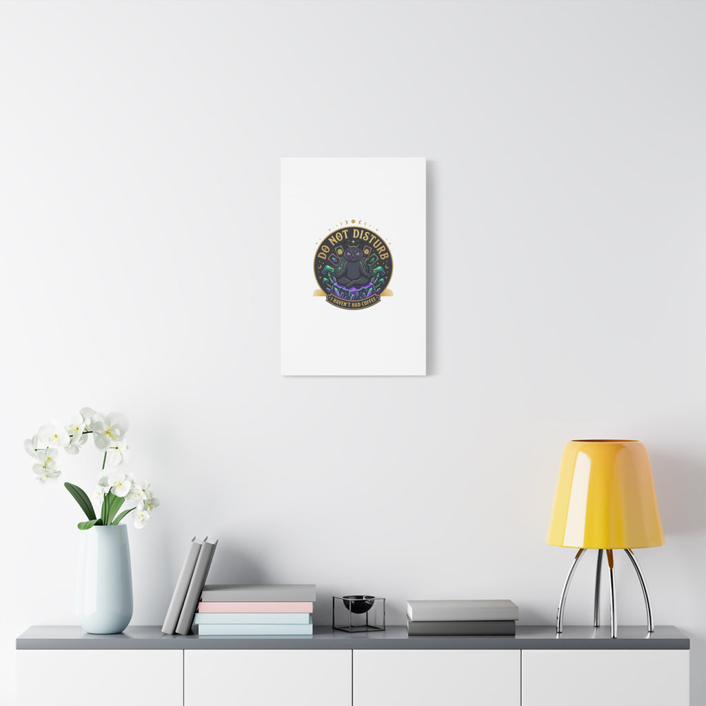 Do Not Disturb Cat Meditation Matte Canvas | witchy, goblincore