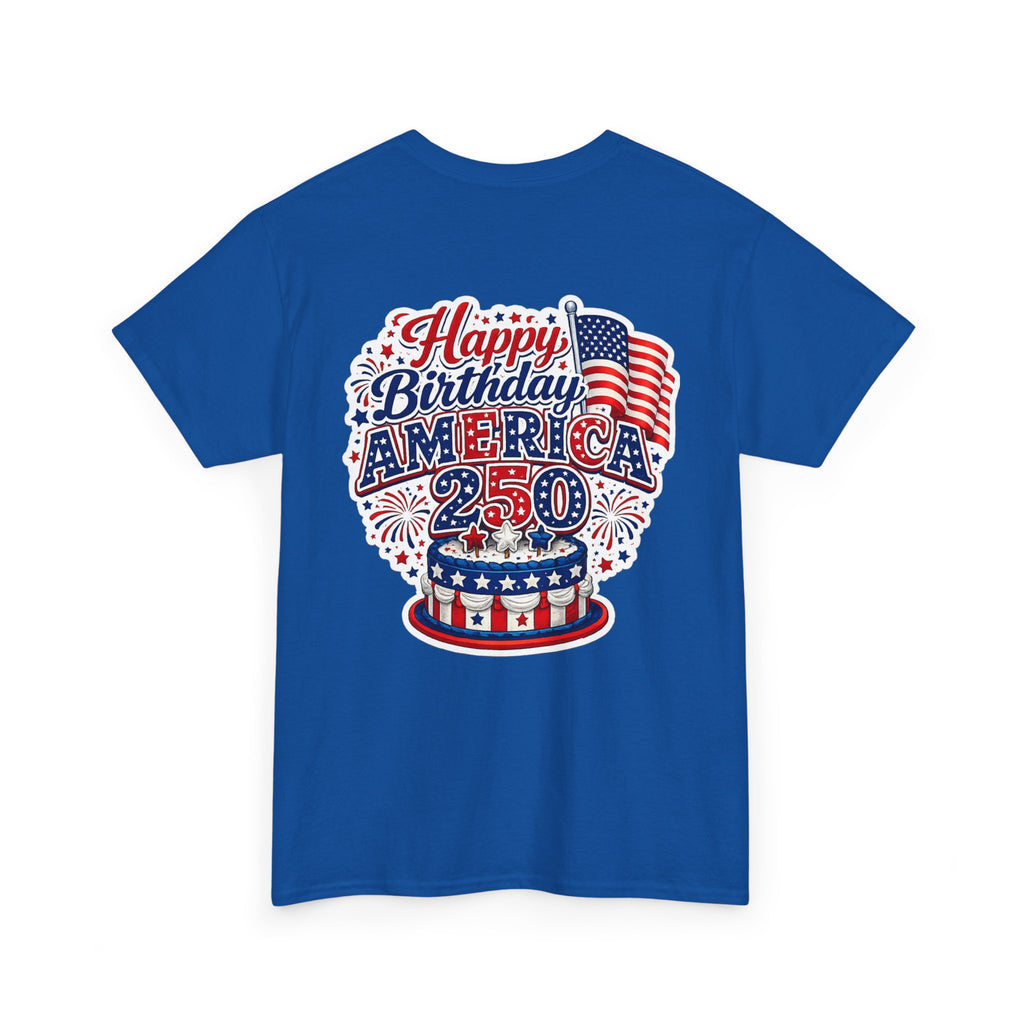 American Flag Hot Air Balloon Tee — "Happy Birthday America 250" Patriotic T-Shirt
