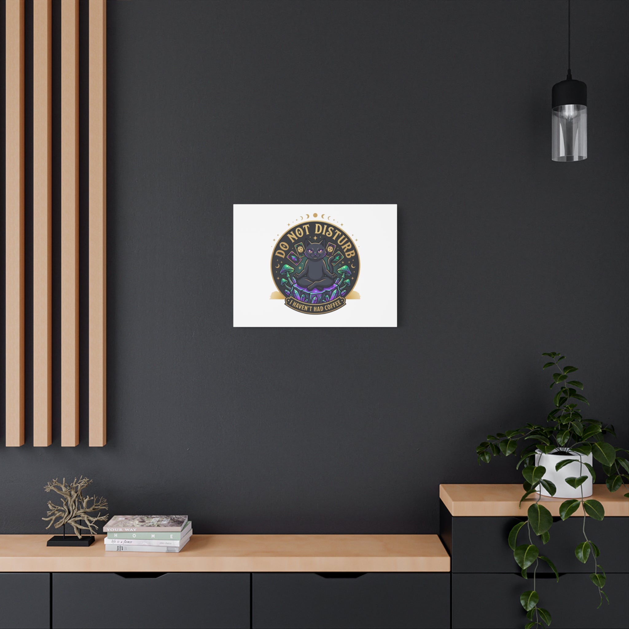 Do Not Disturb Cat Meditation Matte Canvas | witchy, goblincore