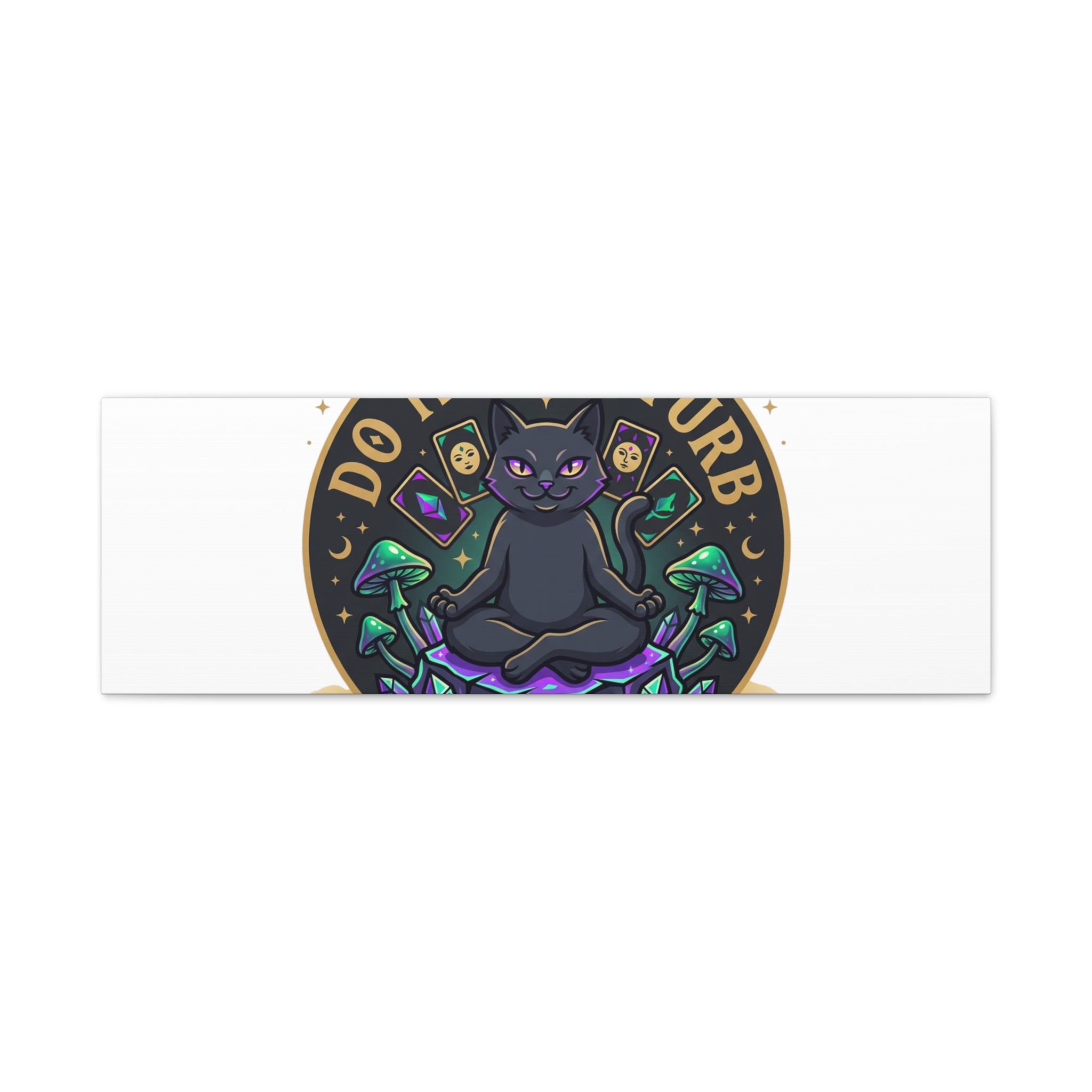 Do Not Disturb Cat Meditation Matte Canvas | witchy, goblincore