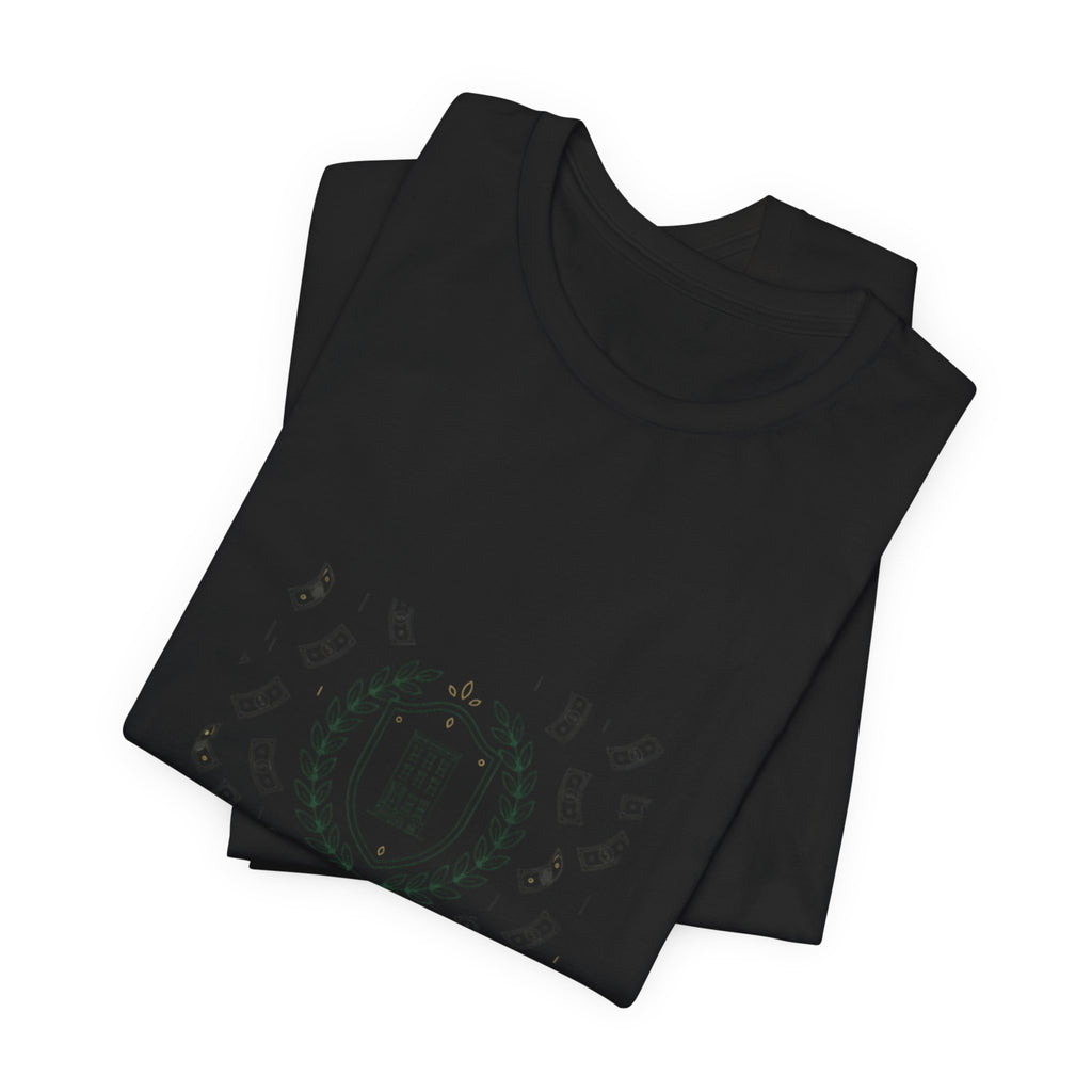 fu money Crest Tee | old money minimalist, serif monochrome