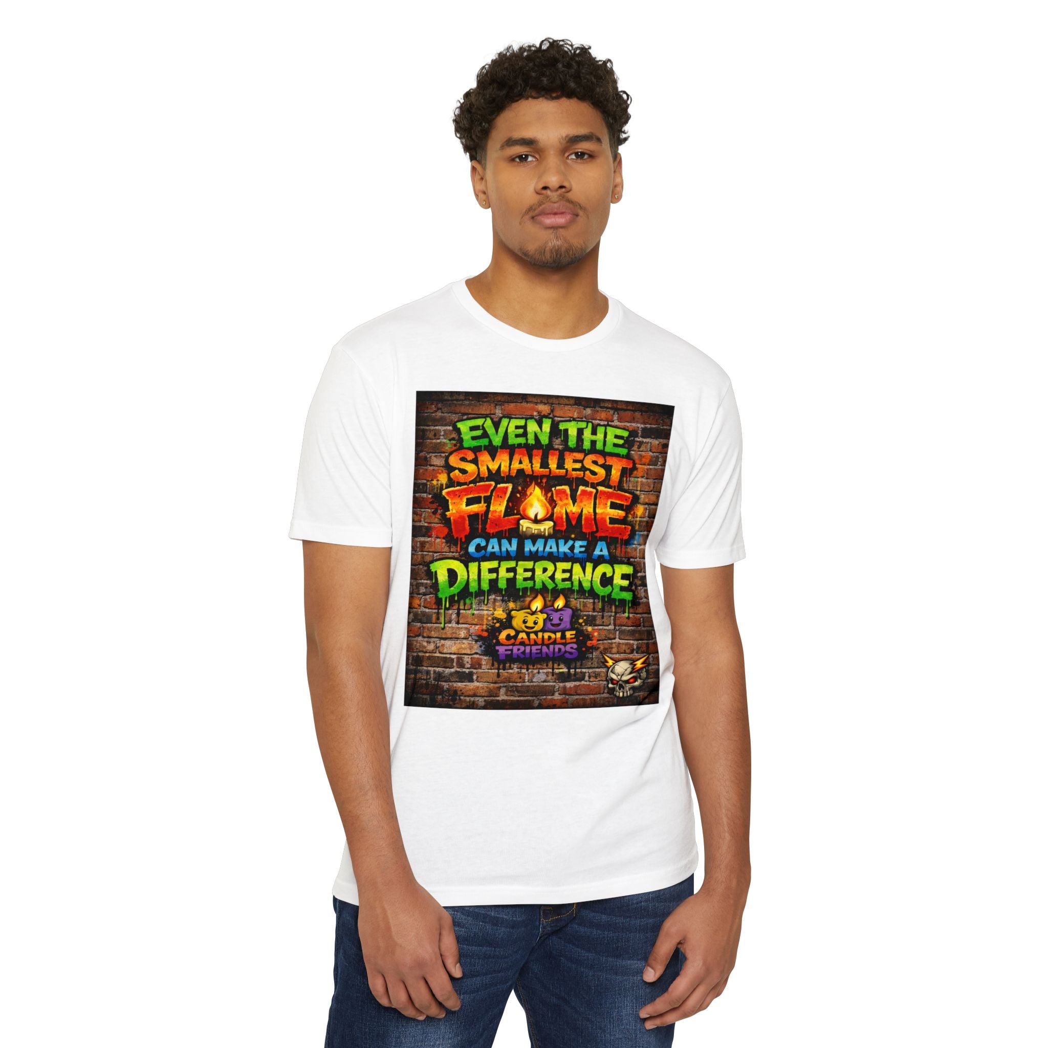 Inspirational Tee: "Even the Smallest Flame Can Make a Difference" Graphic T-Shirt