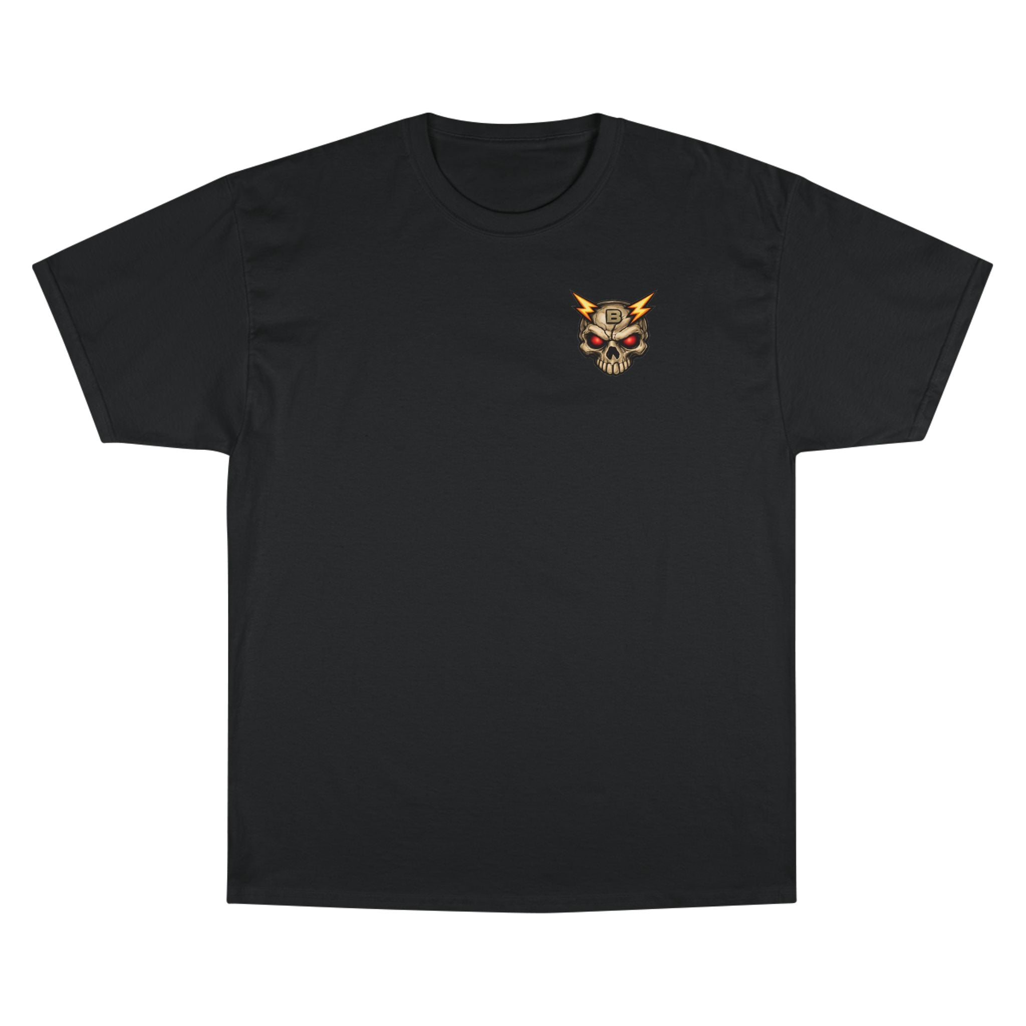 Champion T-Shirt — "I’ll Let You Know When It’s Clear" Gamer Skull Back Print