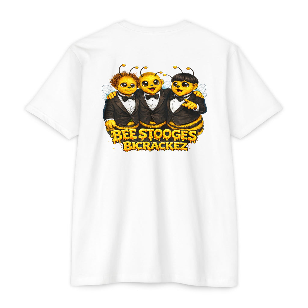 Bee Stooges Graphic T-Shirt — Bee Costume Trio "Bee Crackez" Vintage Band Tee