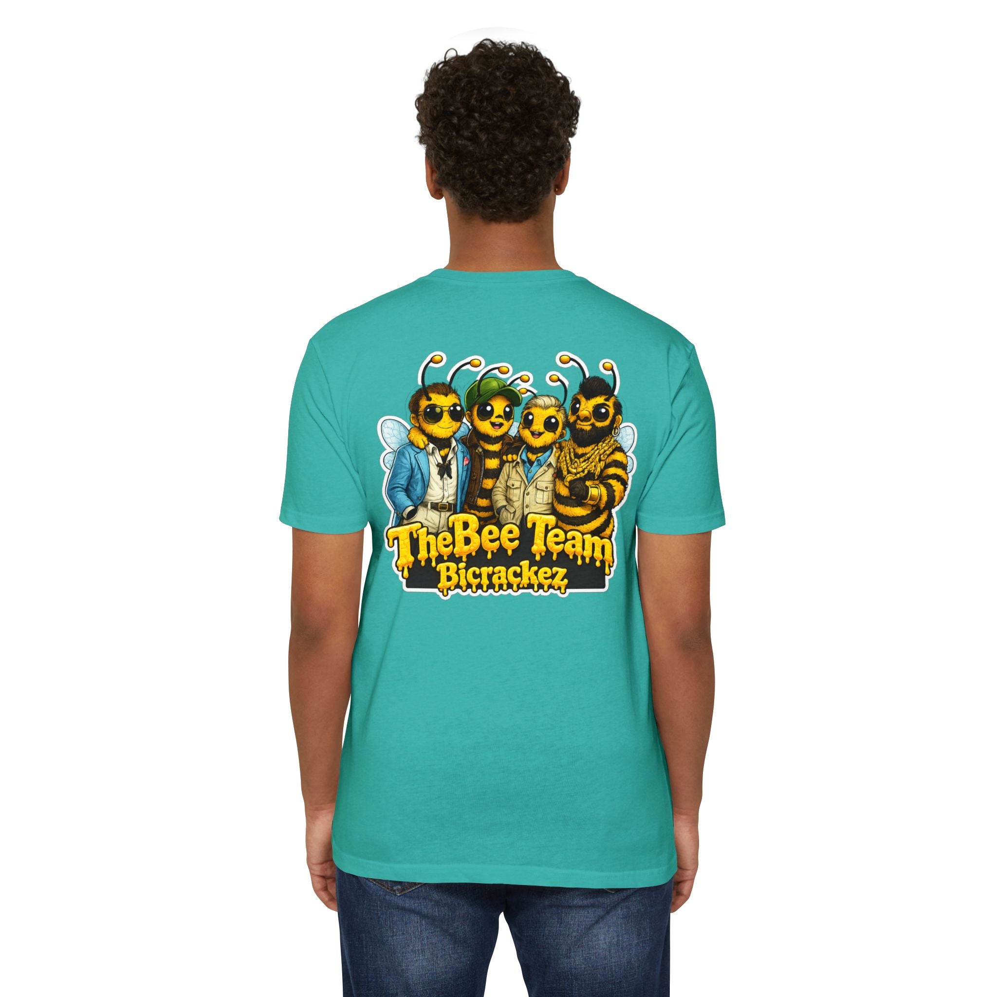 Bee Team Graphic T-Shirt — 'The Bee Team Bcrackez' Cartoon Logo Tee