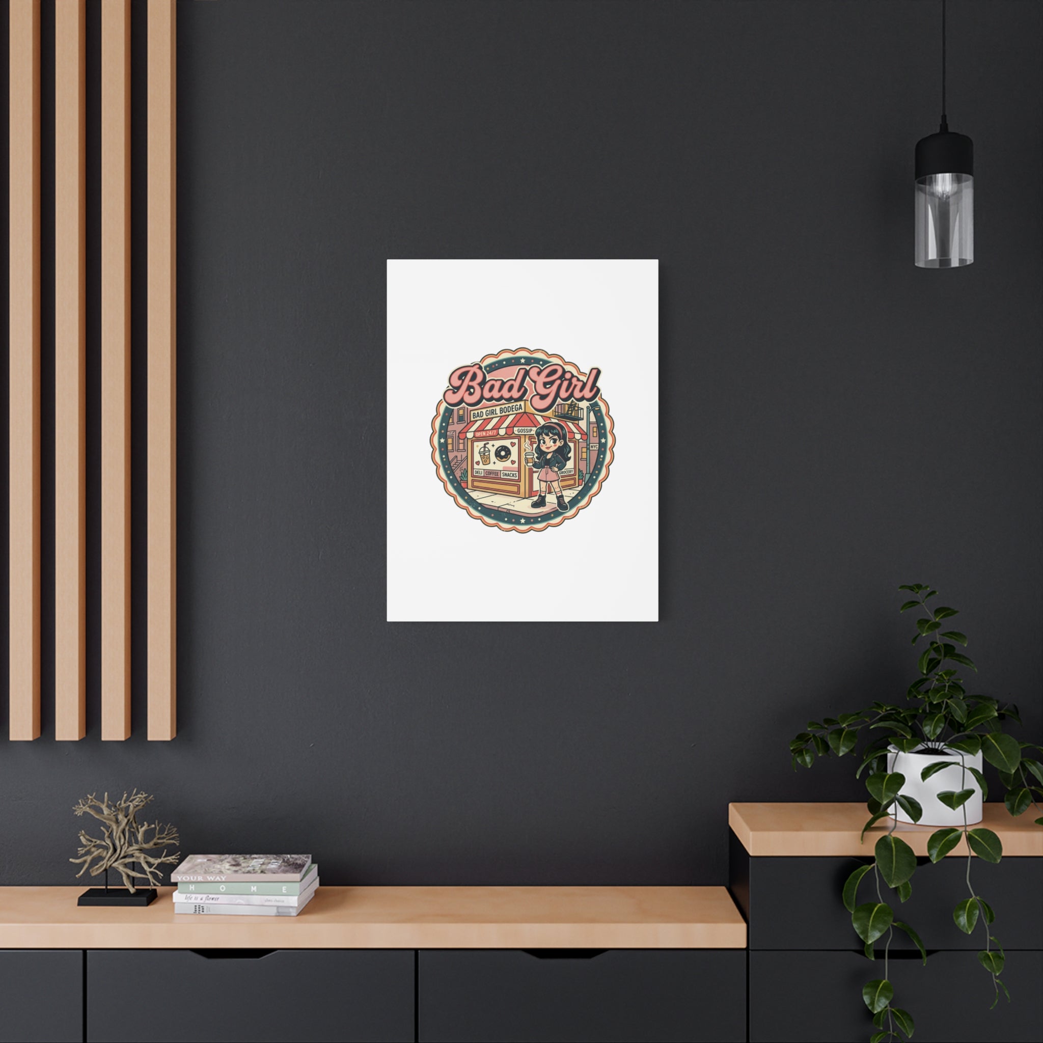 Bad Girl Bodega Canvas Print | Bodega, NYC, Y2K Corner Store Art