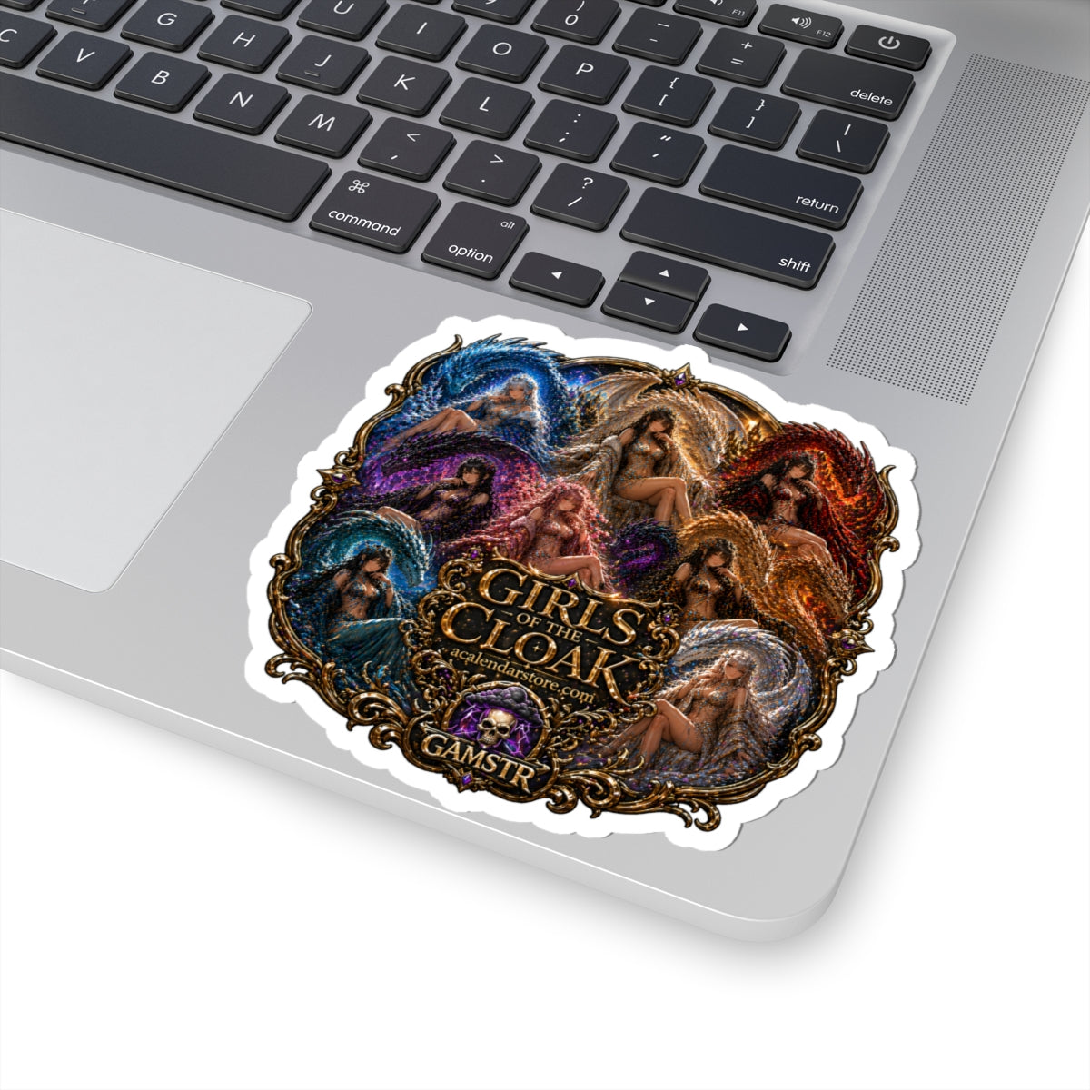Girls of the Cloak Sticker — Fantasy Women Cloak Art Kiss-Cut Sticker