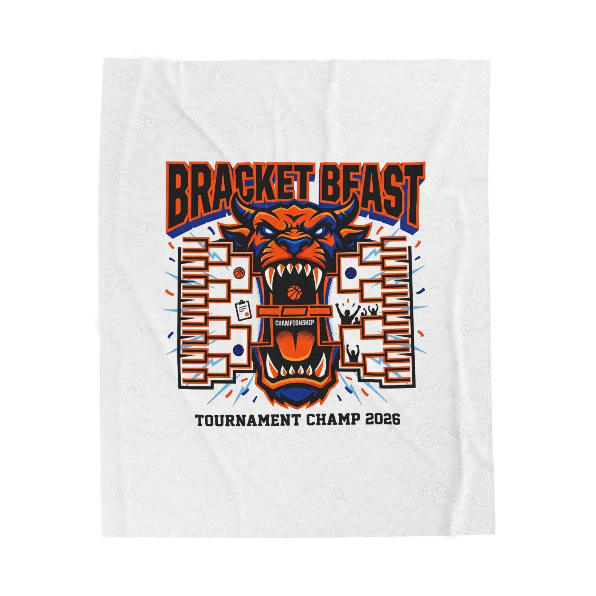 Bracket Beast Plush Blanket | college tournament, bracket, gameday