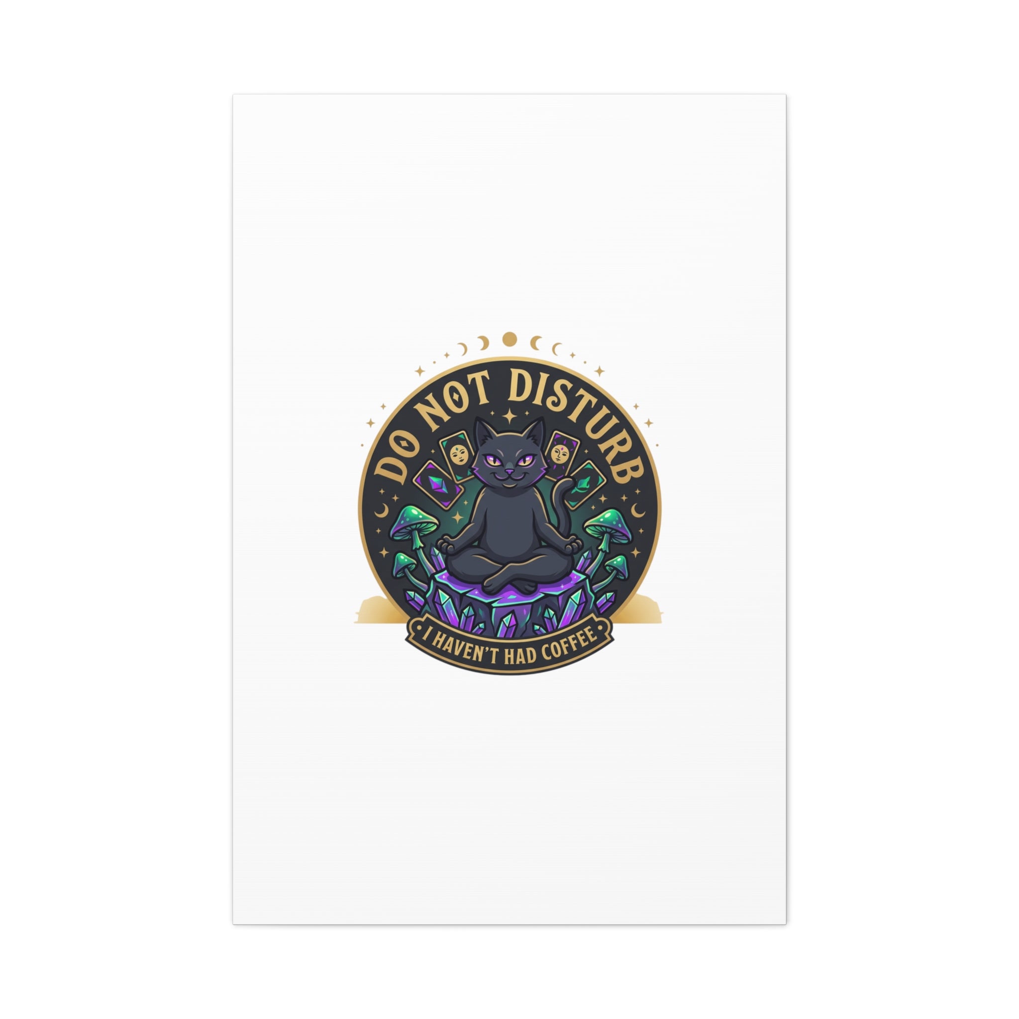 Do Not Disturb Cat Meditation Matte Canvas | witchy, goblincore