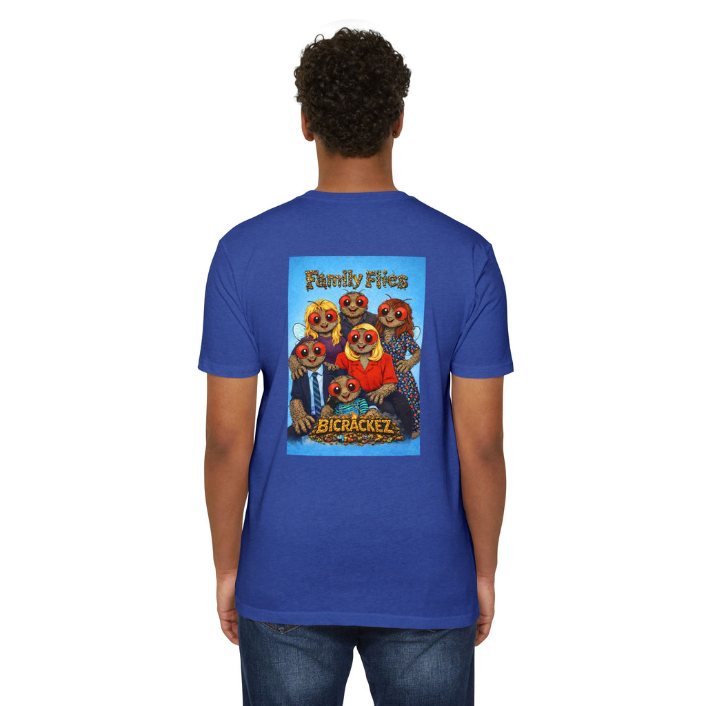 Family Flies Graphic T-Shirt — "Bicracketz" Retro Cartoon Tee
