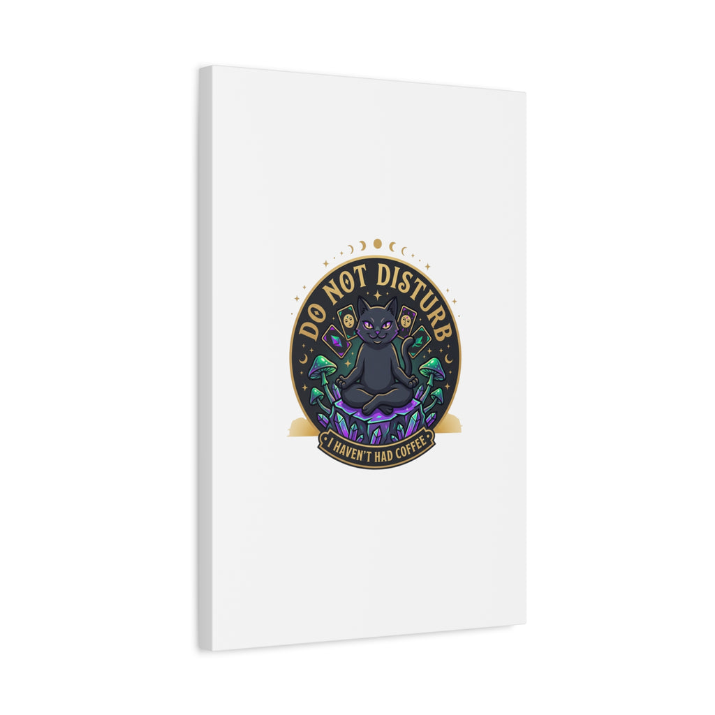 Do Not Disturb Cat Meditation Matte Canvas | witchy, goblincore