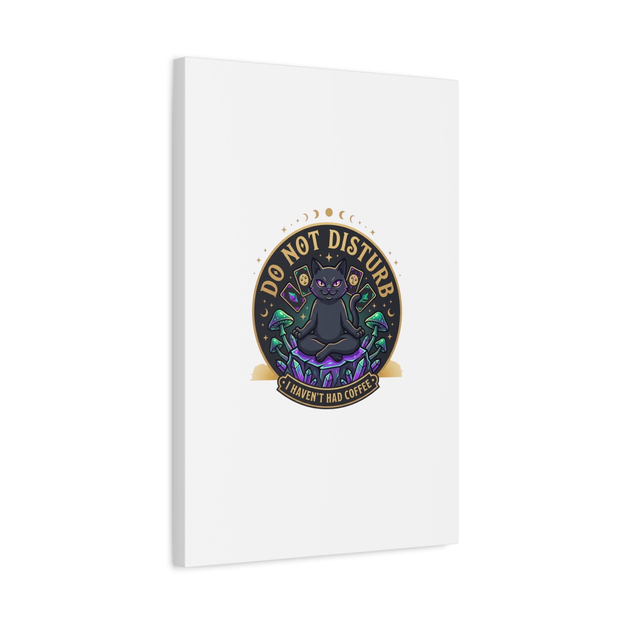 Do Not Disturb Cat Meditation Matte Canvas | witchy, goblincore