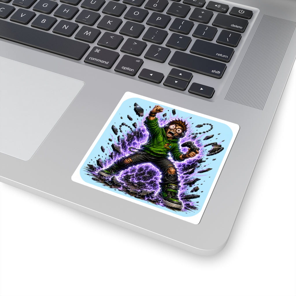 Portal Explosion Electrified Gamer Sticker — Anime Power Explosion Decal