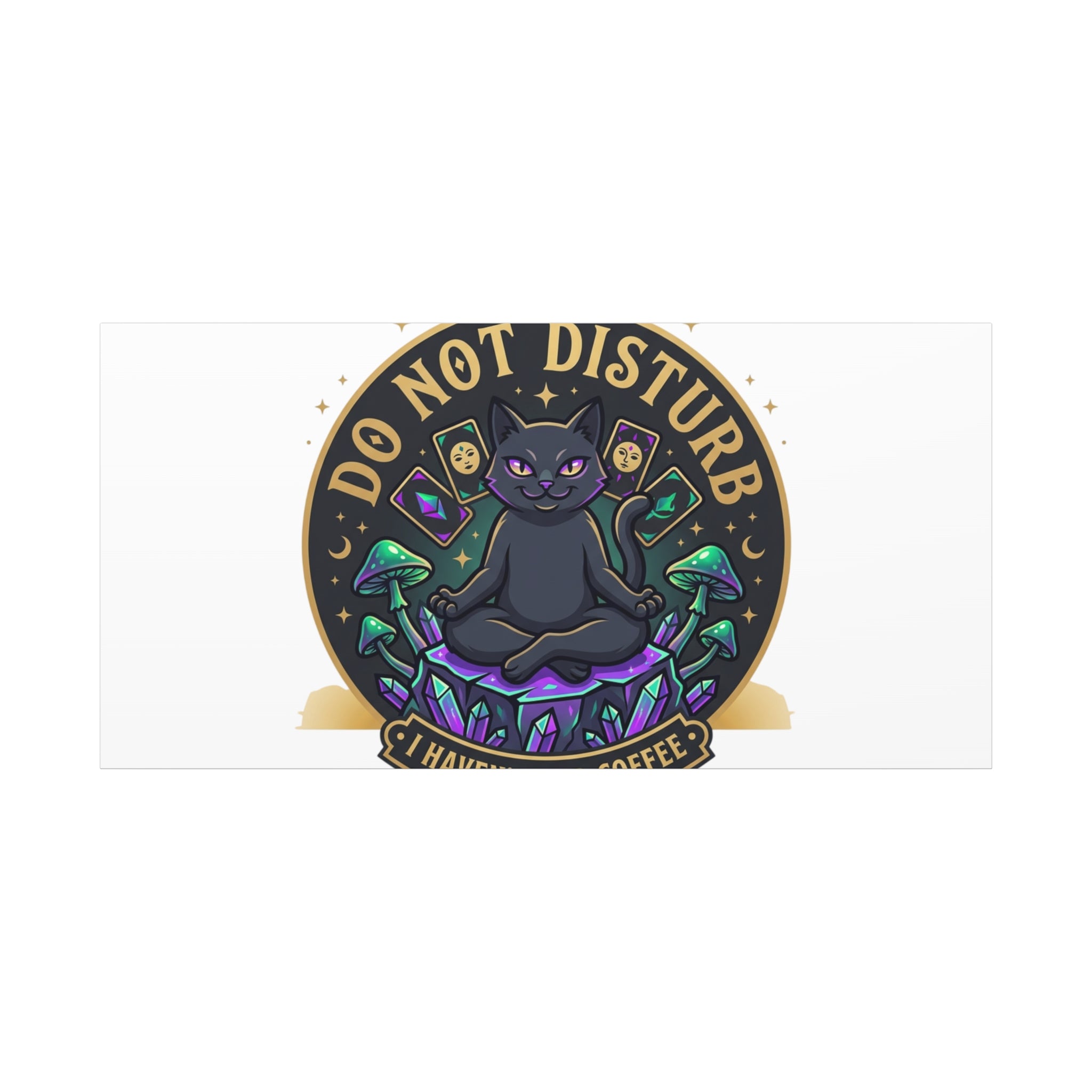 Do Not Disturb Cat Meditation Matte Canvas | witchy, goblincore
