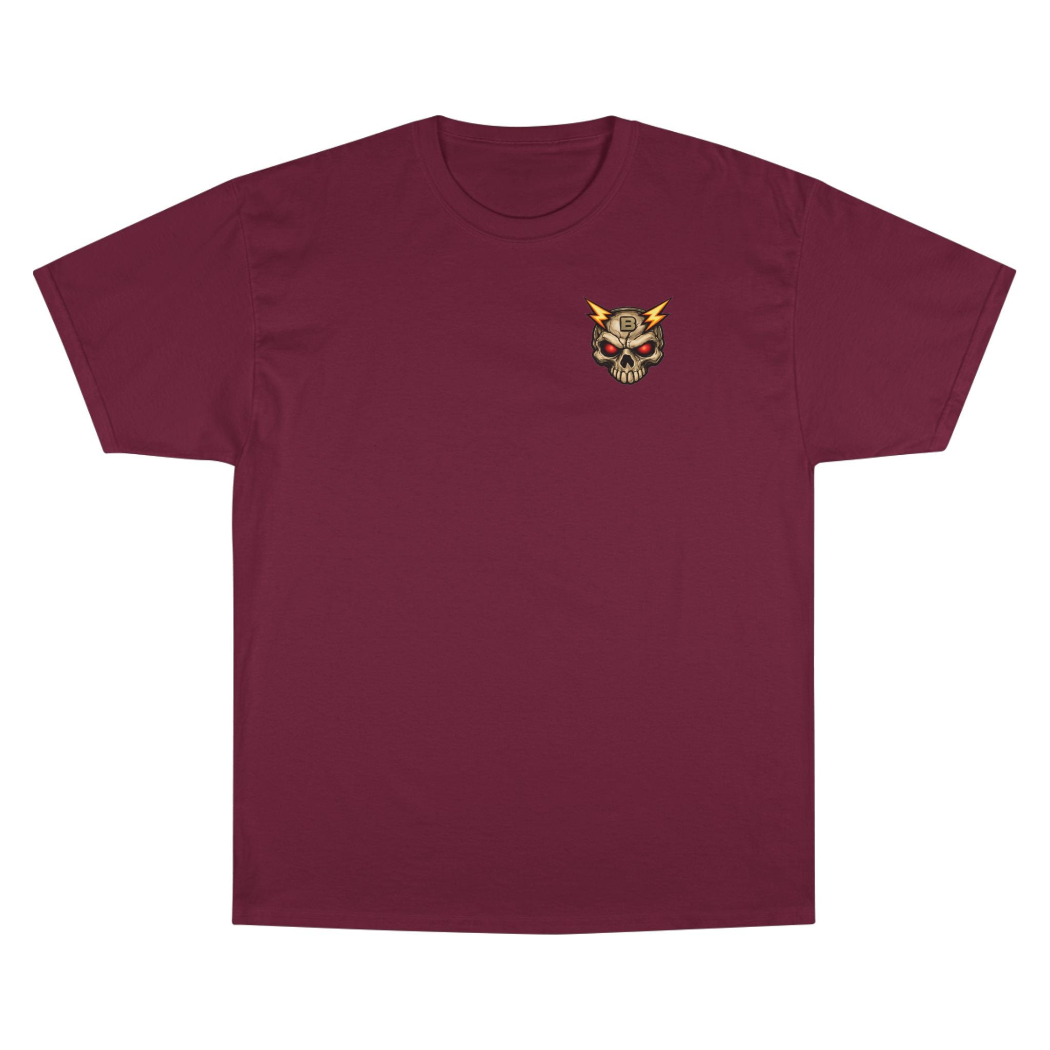 Champion T-Shirt — "I’ll Let You Know When It’s Clear" Gamer Skull Back Print
