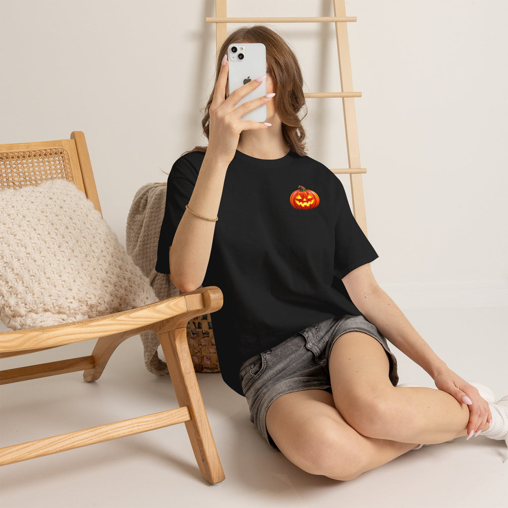 Halloween Raccoon Tee — Cute Jack-o'-Lantern "Happy Halloween" Shirt