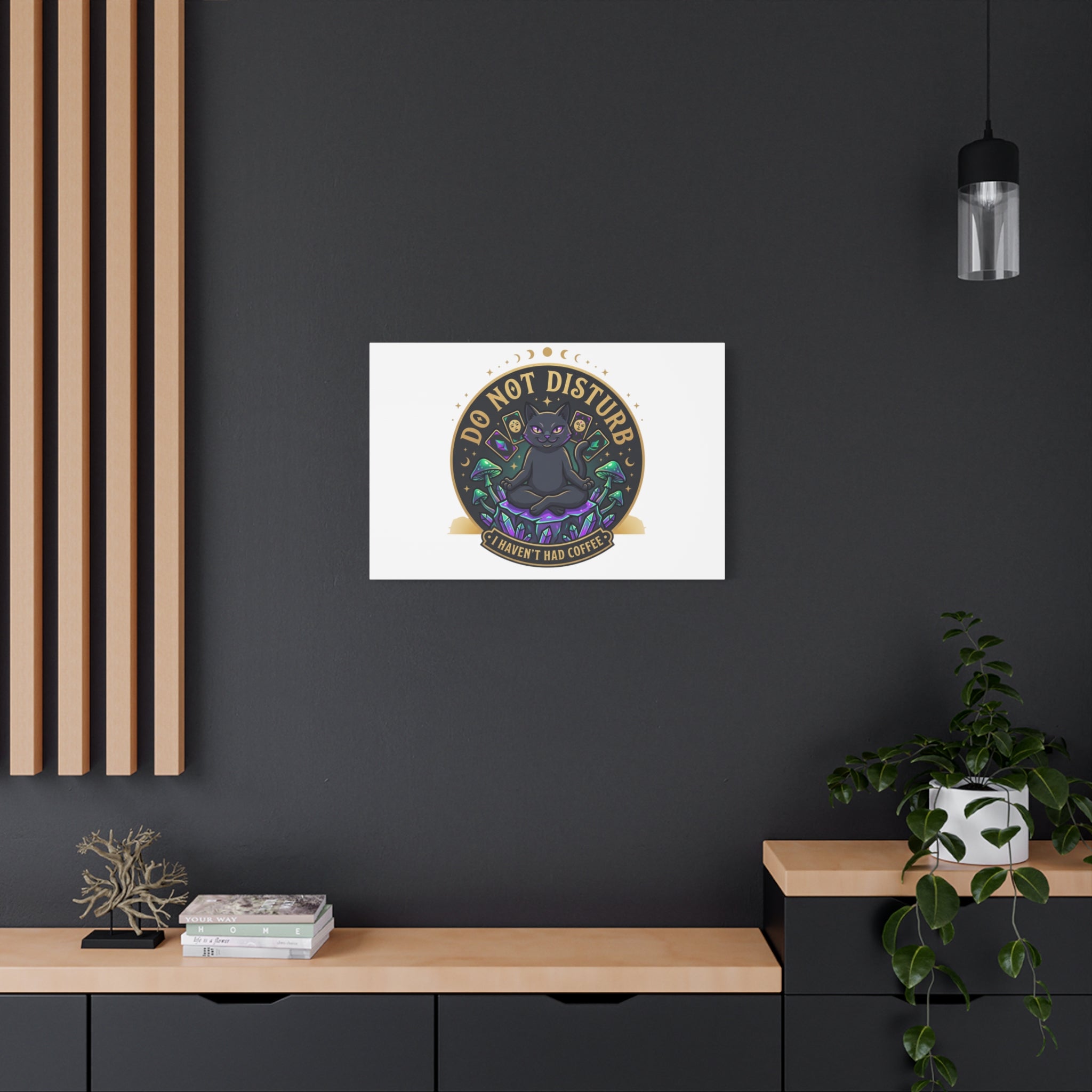 Do Not Disturb Cat Meditation Matte Canvas | witchy, goblincore