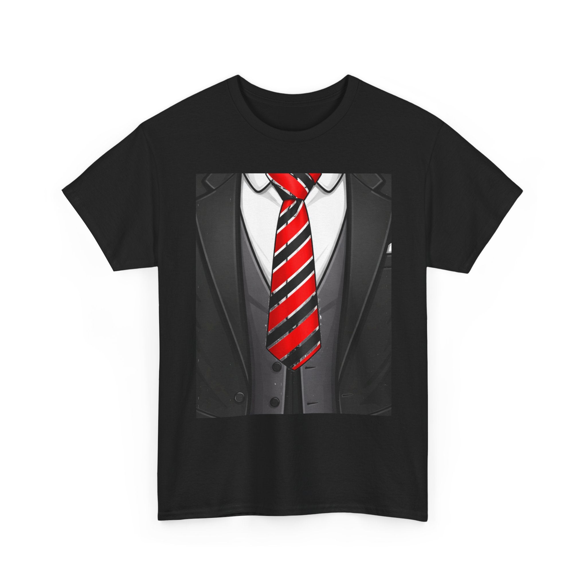 Suit & Red Striped Tie Graphic Tee