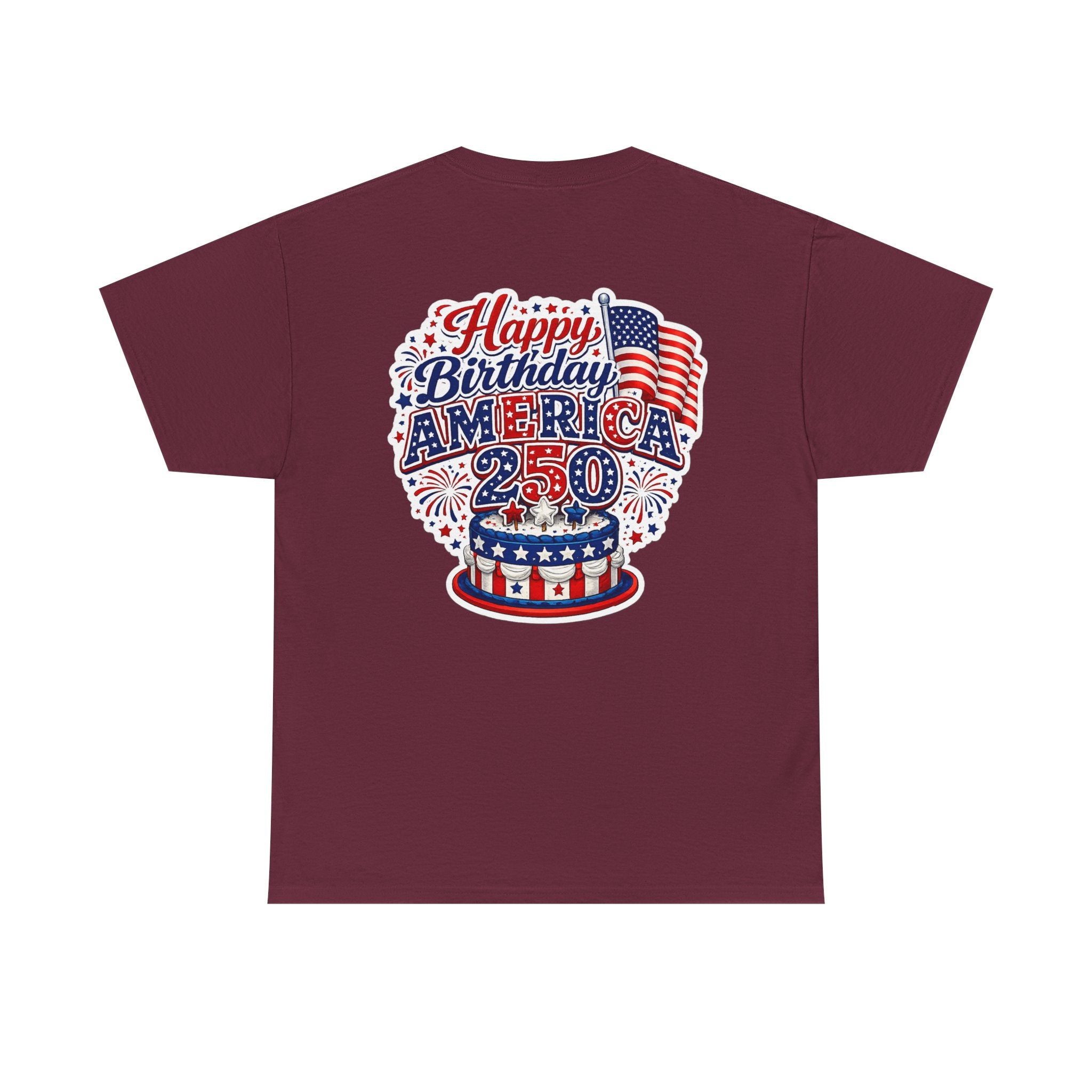 American Flag Hot Air Balloon Tee — "Happy Birthday America 250" Patriotic T-Shirt