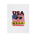 Maga Winning Velveteen Blanket | protest typography, acronym humor