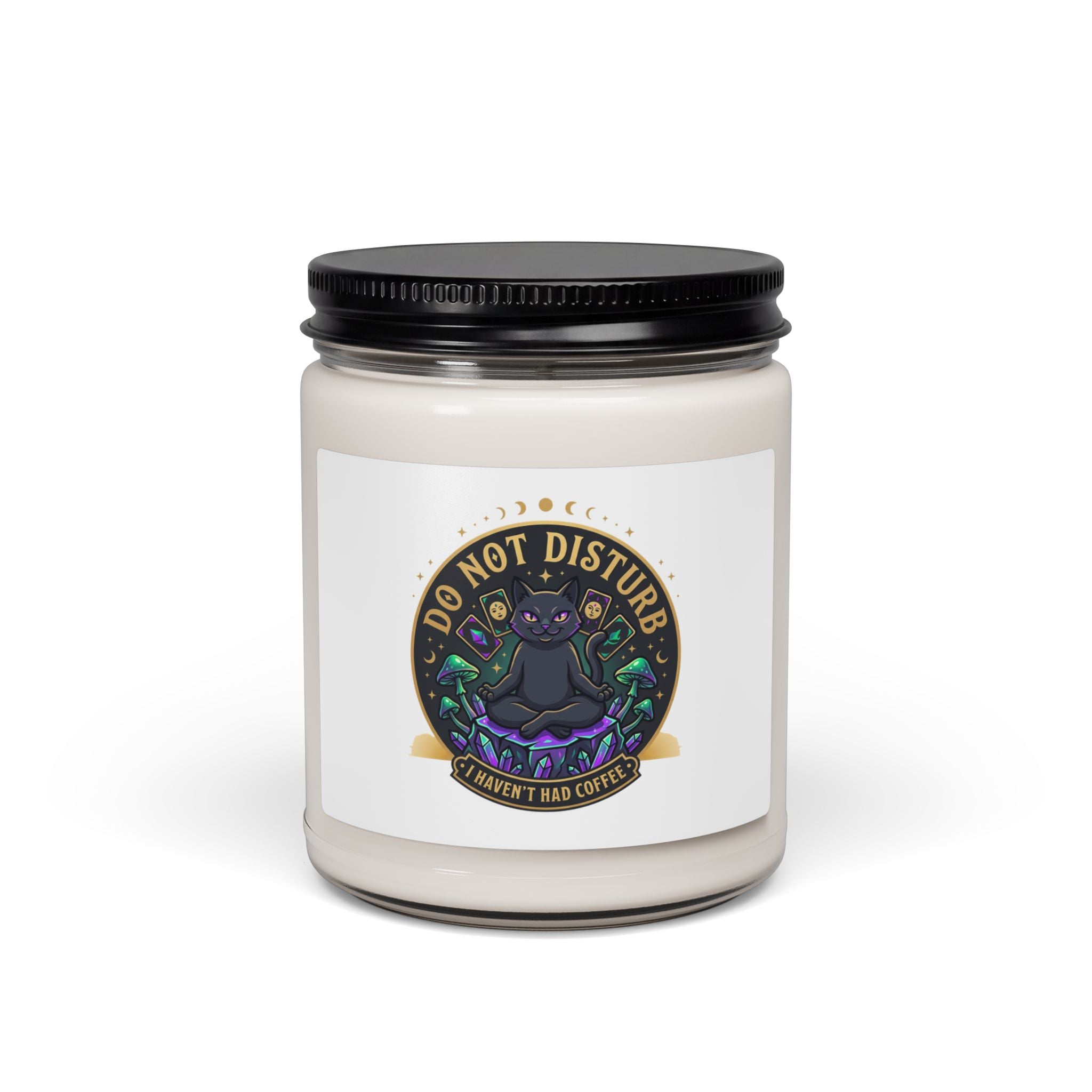 Do Not Disturb Black Cat Candle, Witchy Goblincore Scented Soy Candle