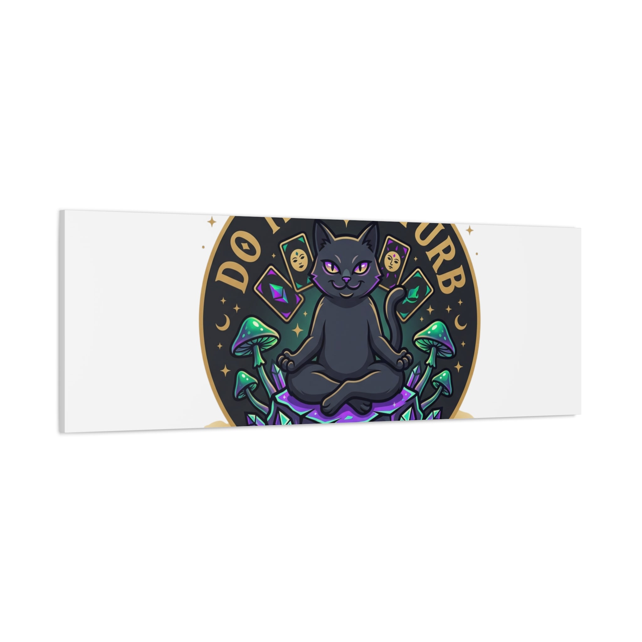 Do Not Disturb Cat Meditation Matte Canvas | witchy, goblincore
