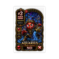 Aquarius Zodiac Sticker — Water-Bearer Astrology Kiss-Cut Sticker (Jan 20–Feb 18, “No” Oracle Design)