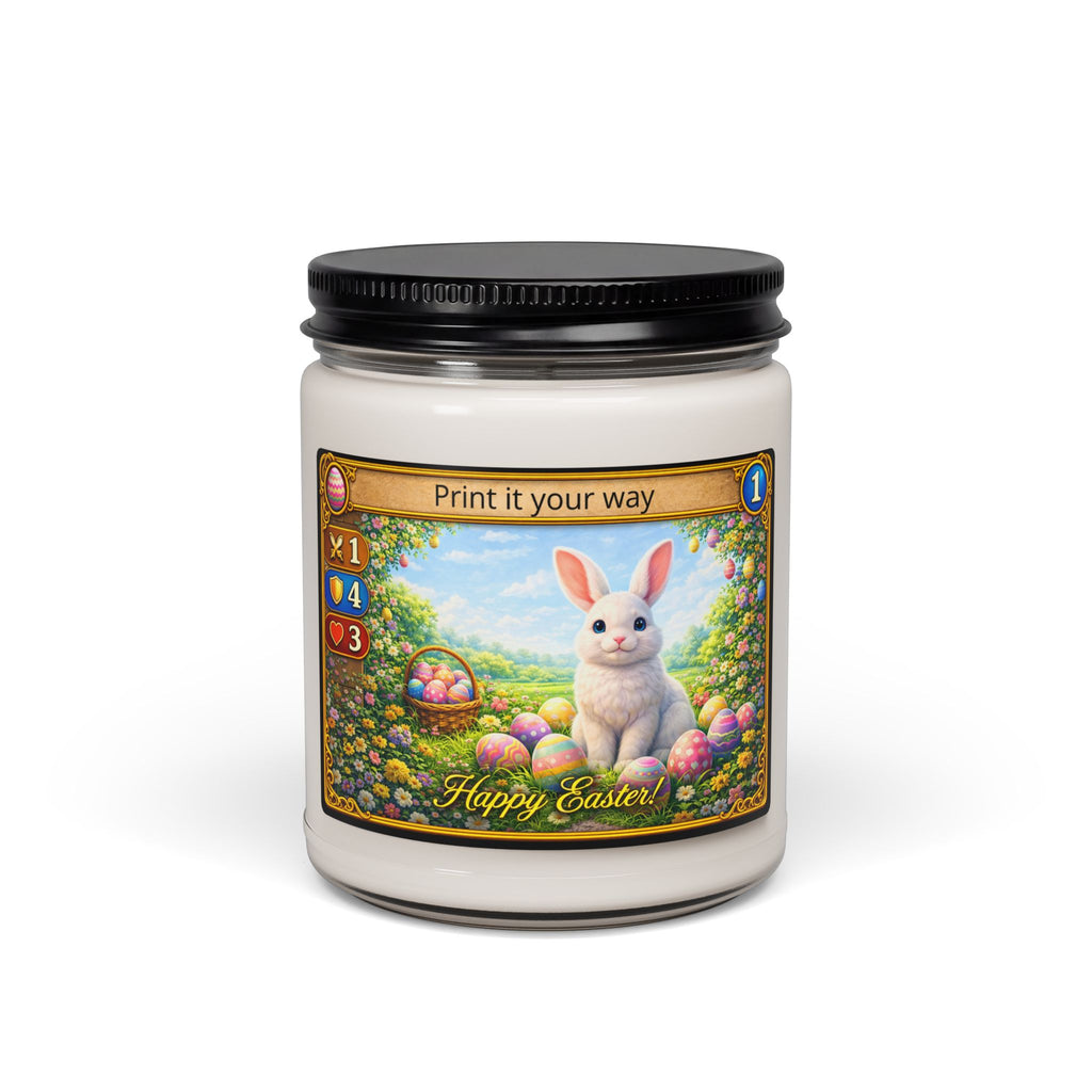 Easter Bunny Soy Candle — 9oz Scented Jar (Happy Easter)