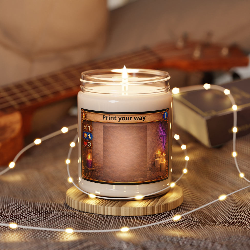 Soy Candle — Customizable Fantasy Card Frame Scented Candle (9oz)