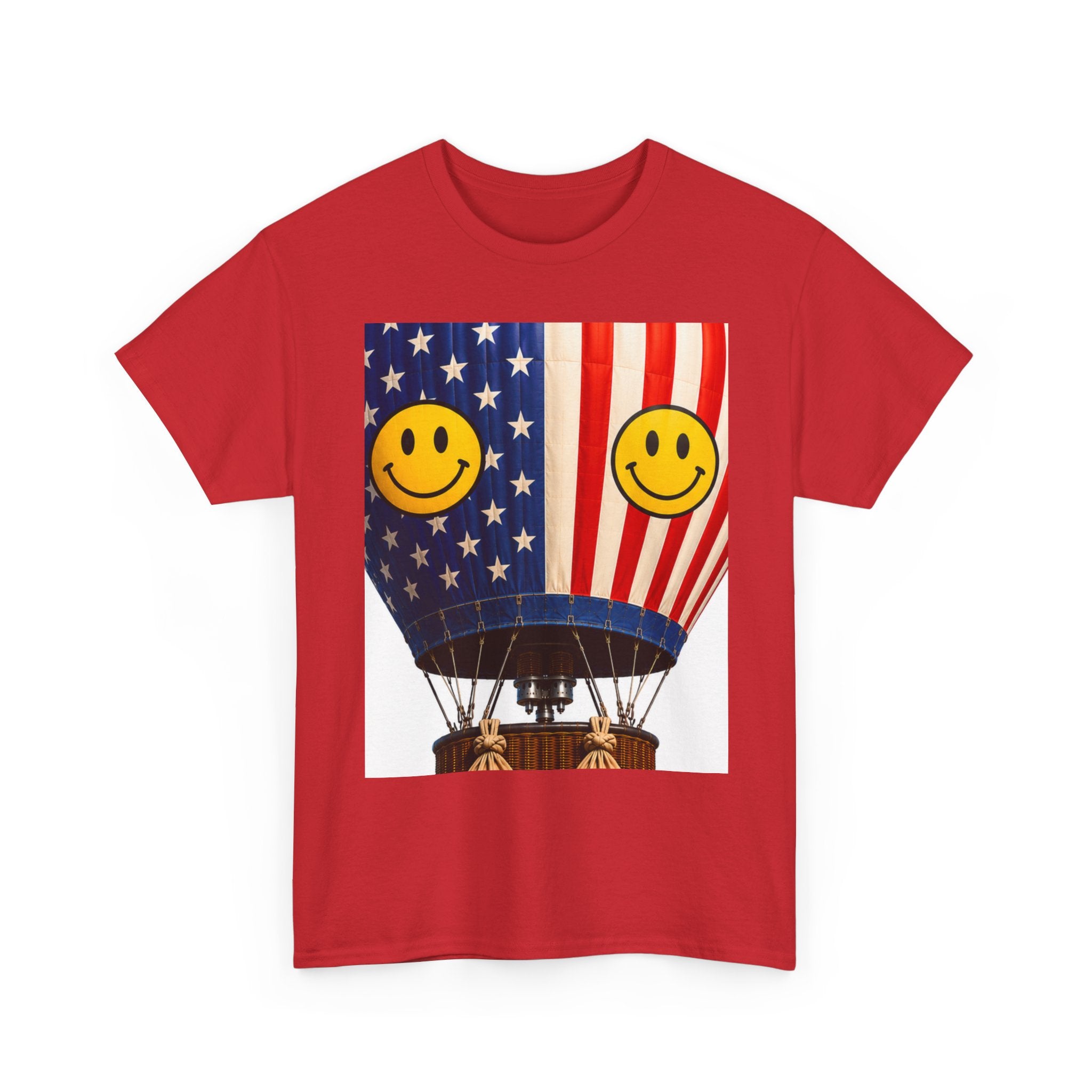 American Flag Hot Air Balloon Tee — "Happy Birthday America 250" Patriotic T-Shirt